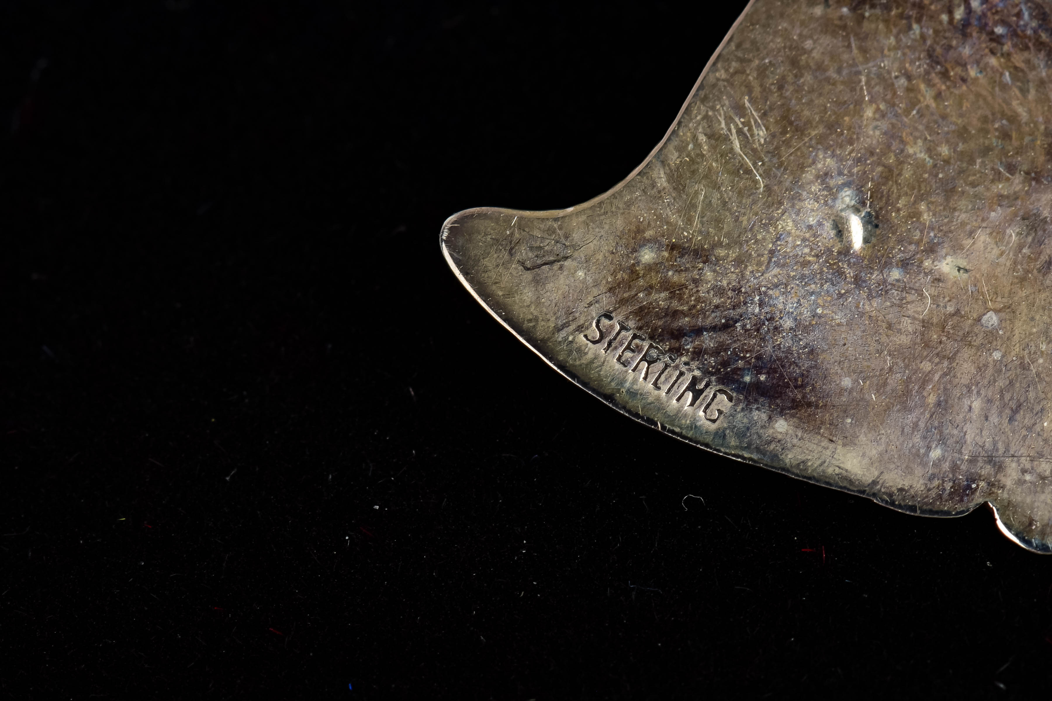 Pair of Sterling Silver and Onyx Earrings