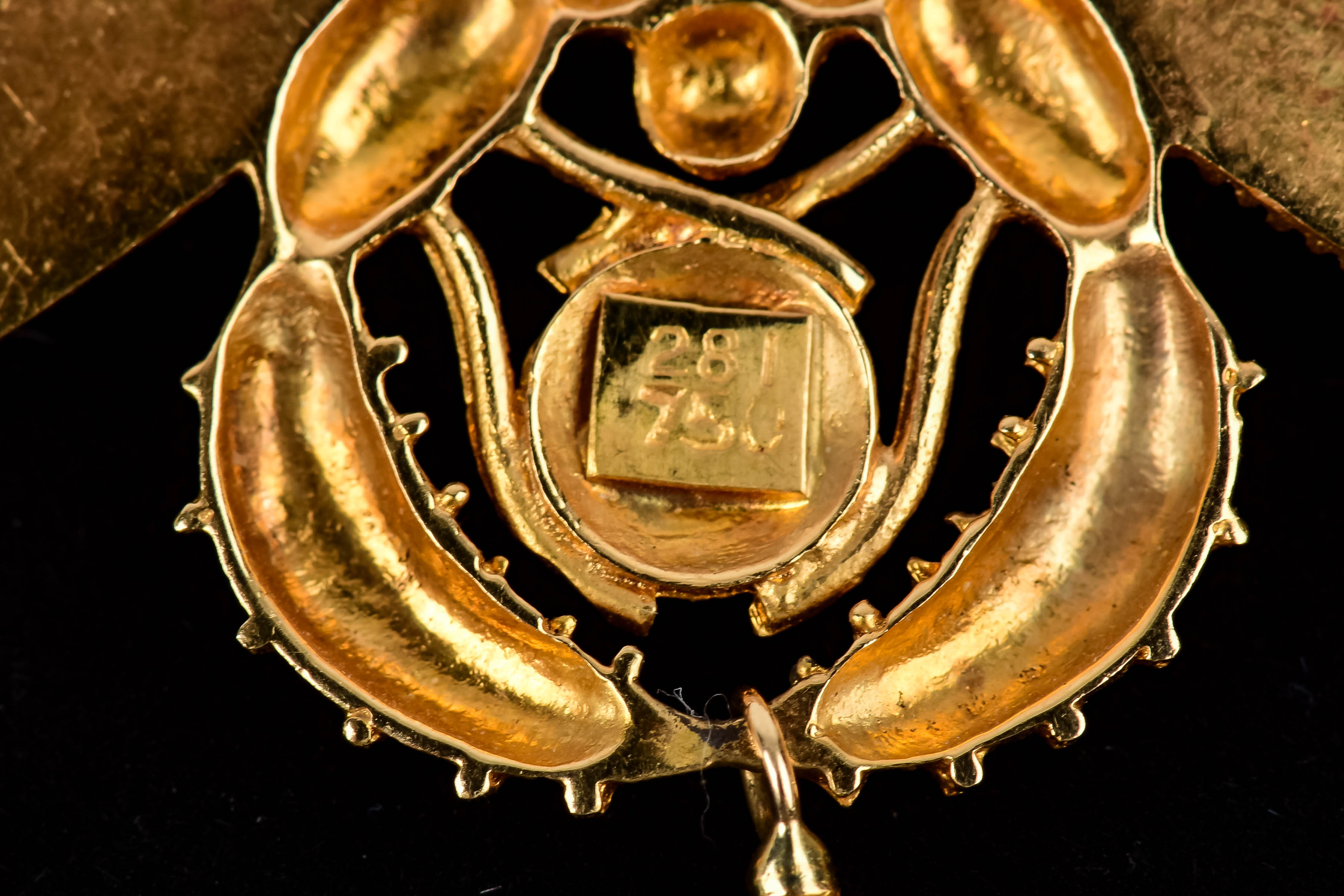 Exotic Gold Pendant and Necklace