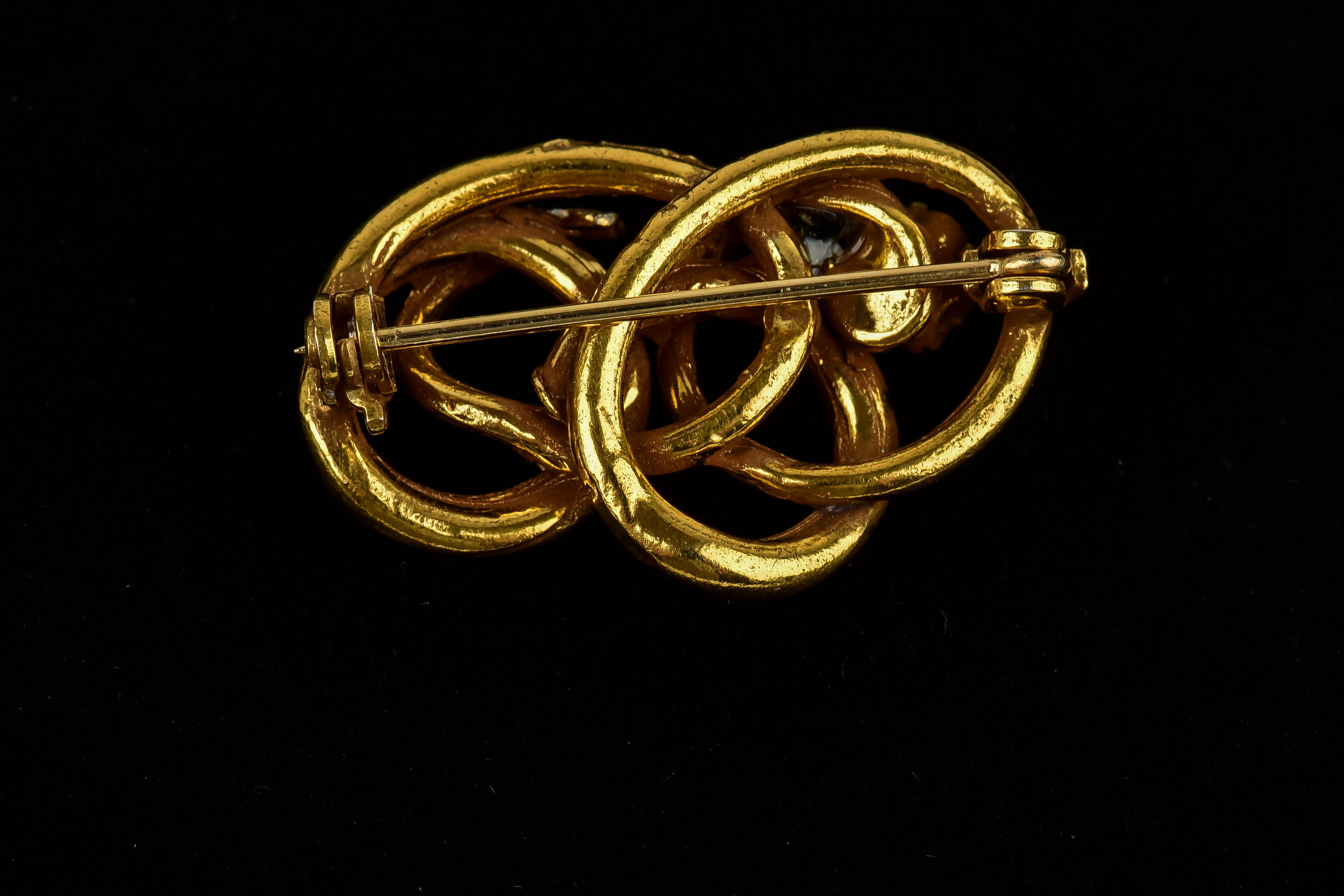 Gold-Tone Costume Brooch