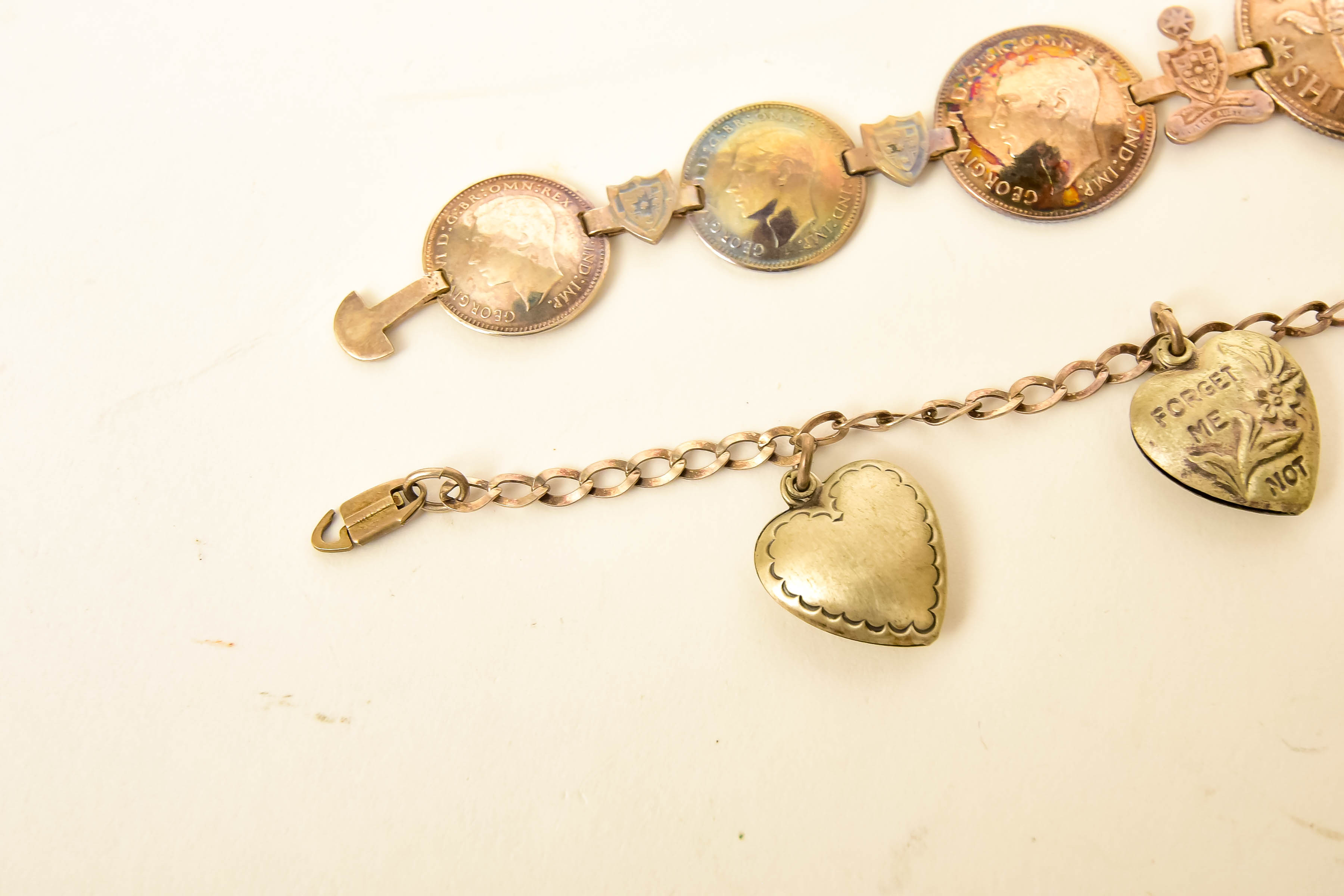 Pair of Silver-Tone Costume Bracelets