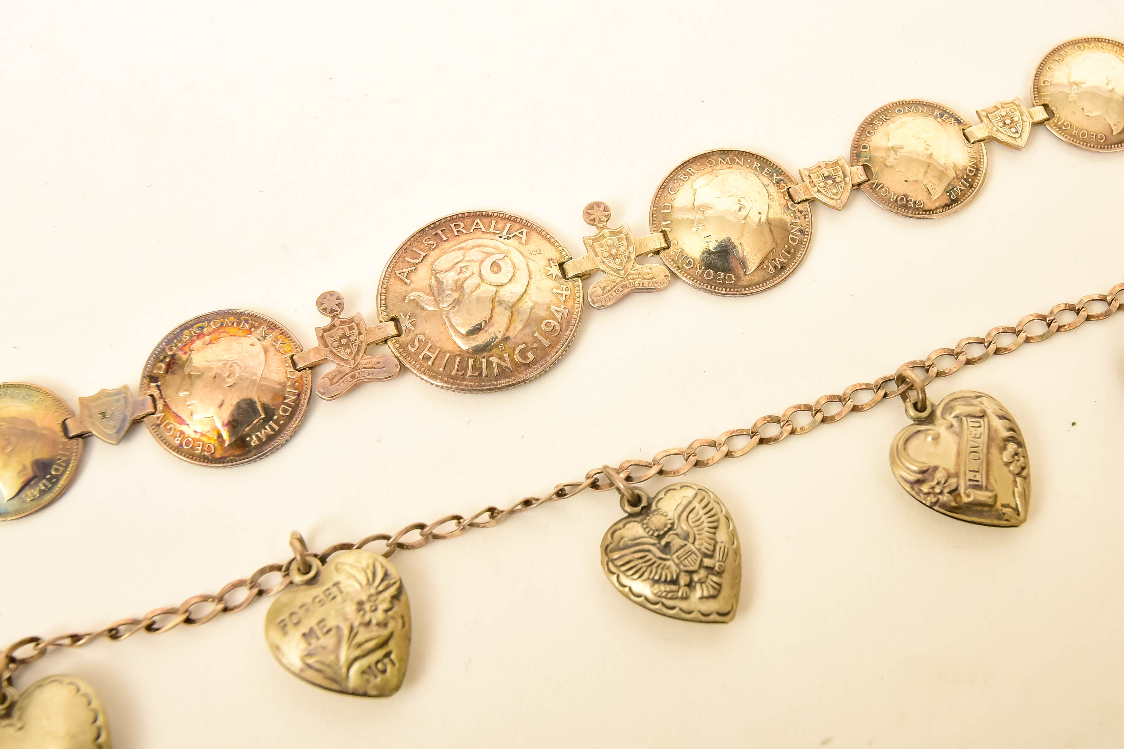 Pair of Silver-Tone Costume Bracelets