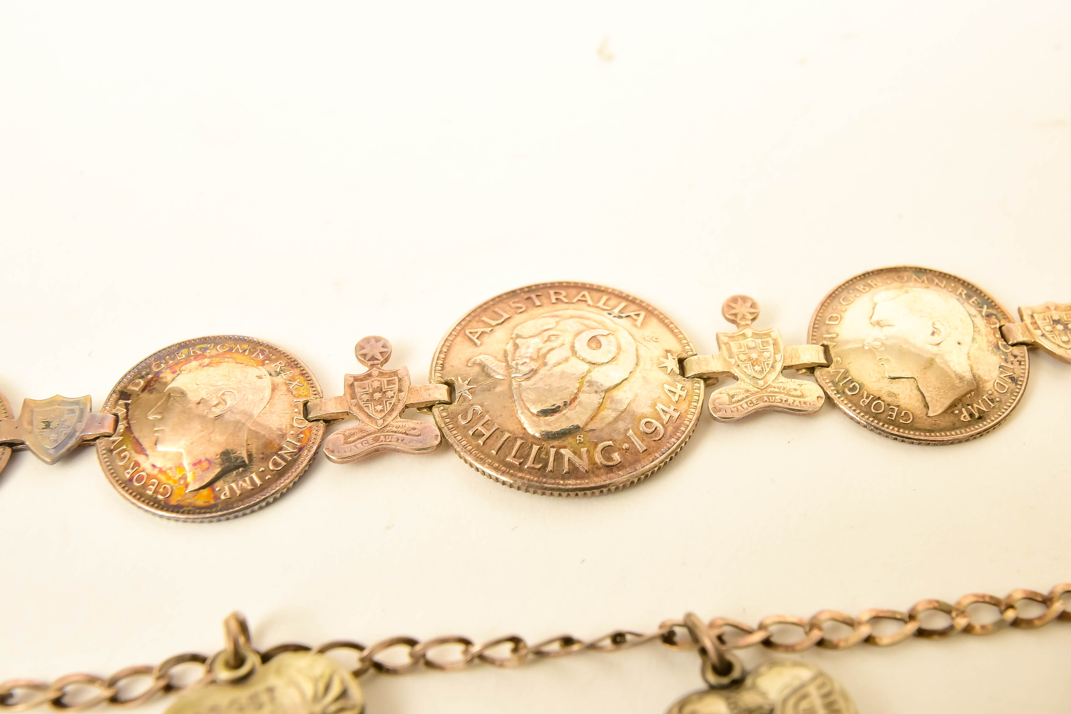 Pair of Silver-Tone Costume Bracelets