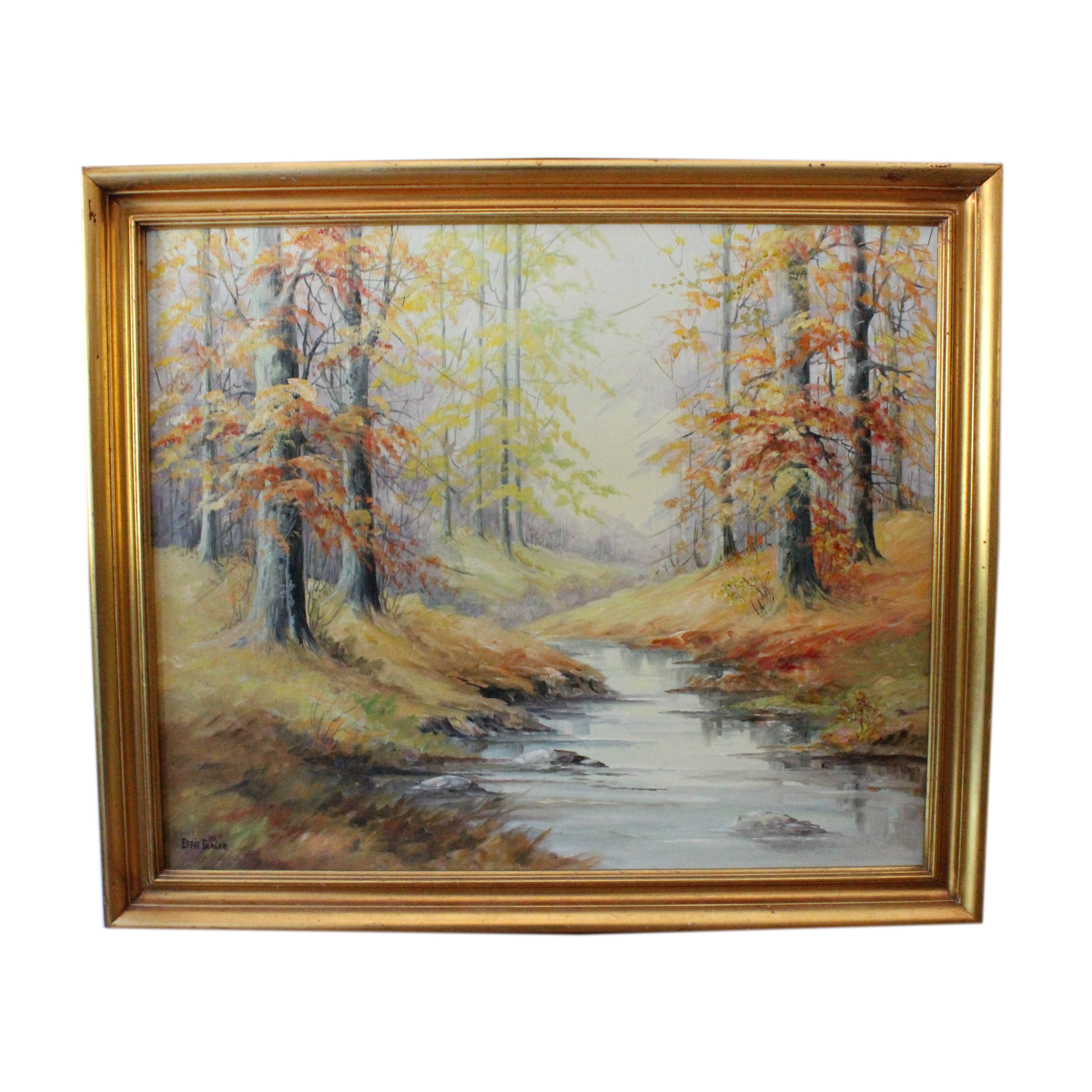 Signed, Original Oil on Canvas by Indiana Artist Effie Curlee