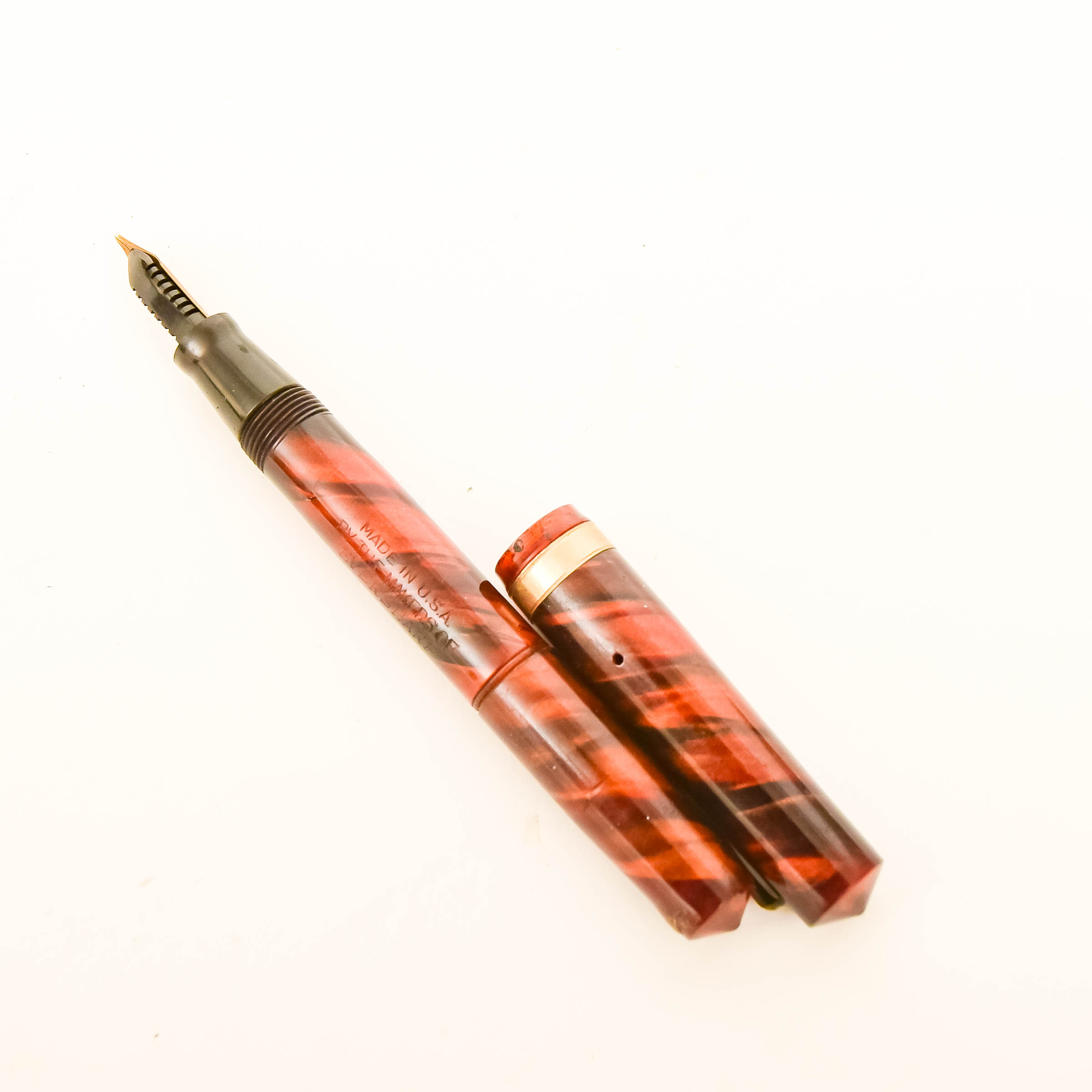 Vintage Pocket-Size Fountain Pen with Gold Nib