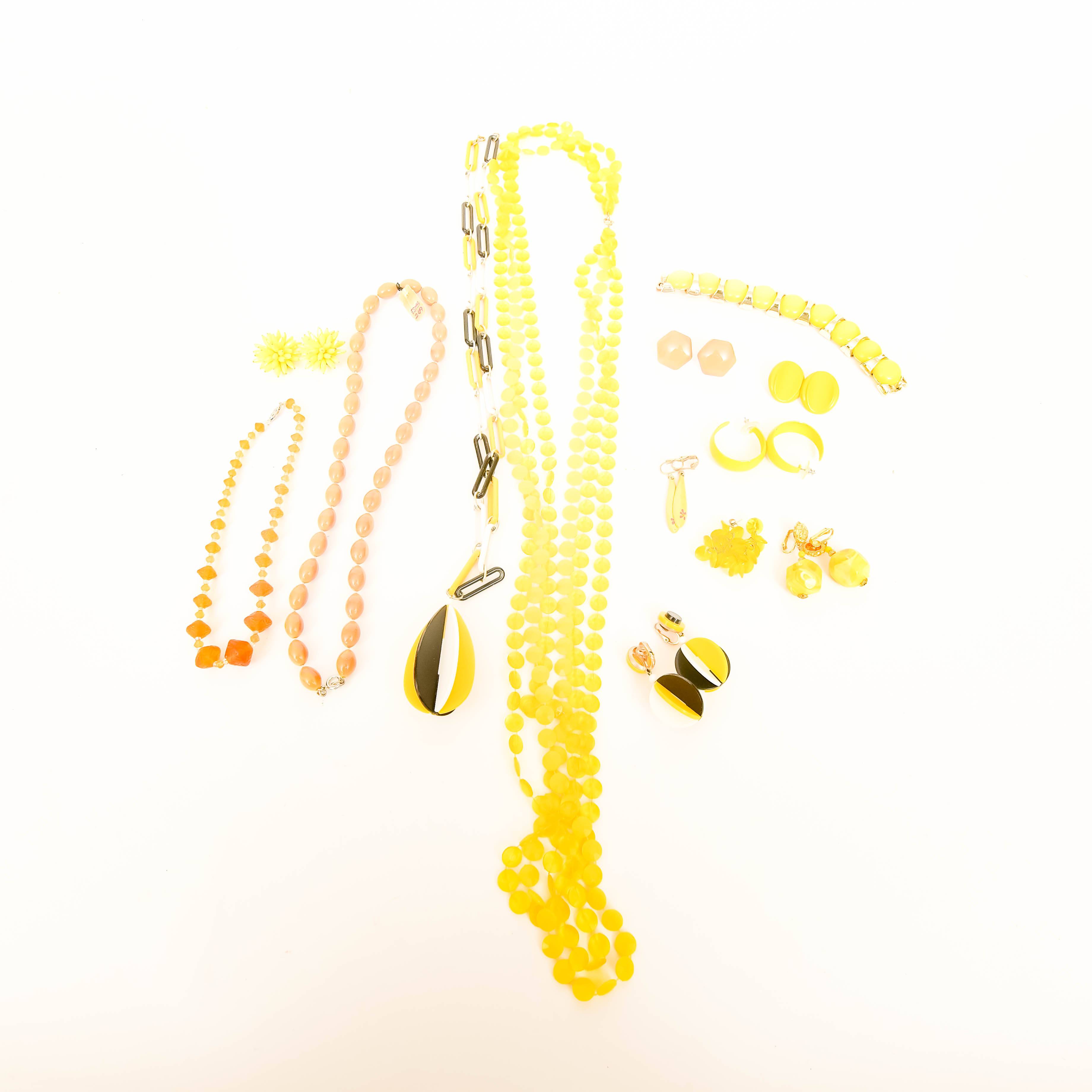 Variety of Yellow Costume Jewelry