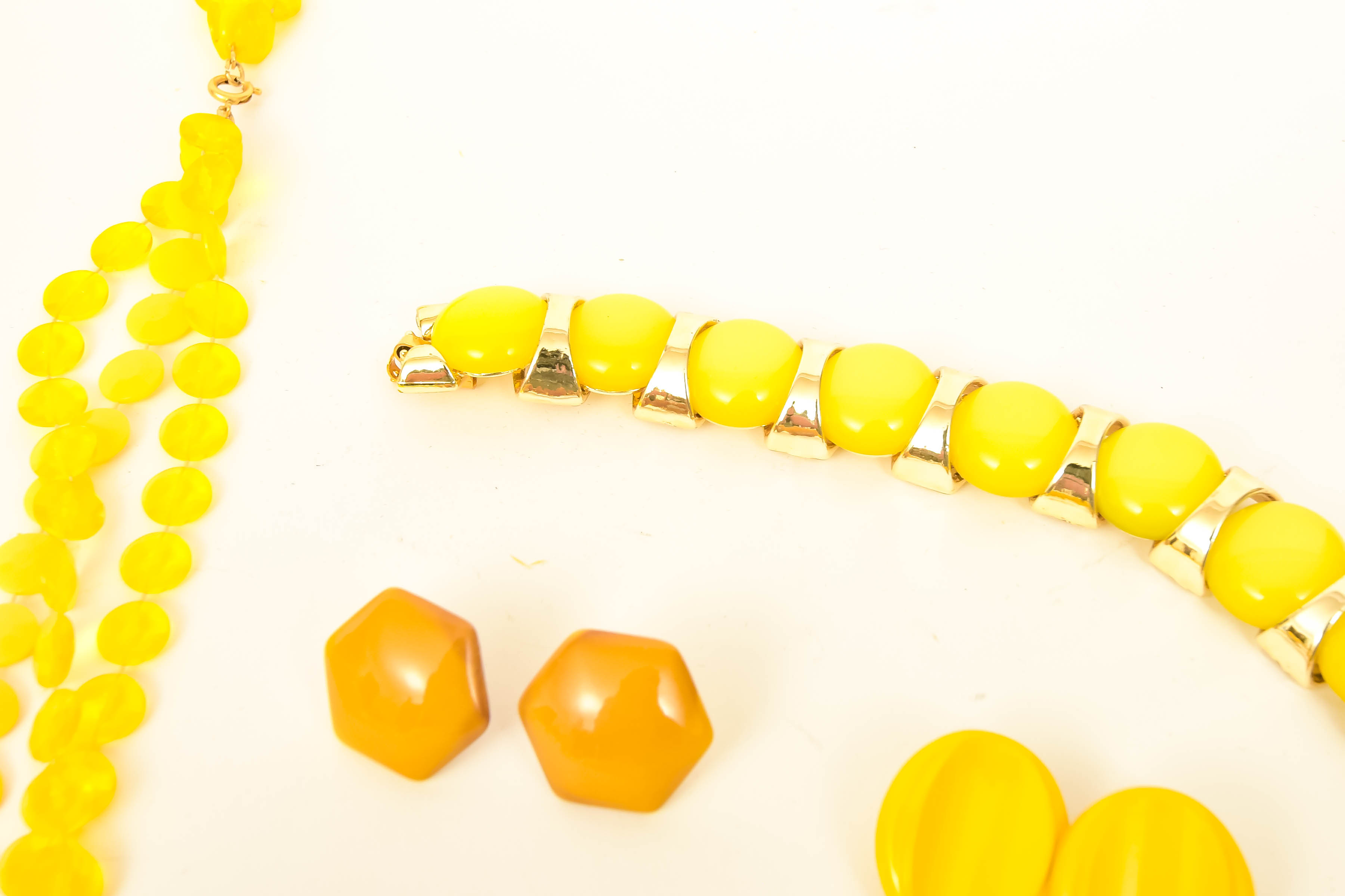 Variety of Yellow Costume Jewelry