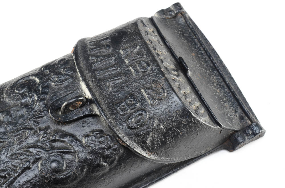 Antique Cast Iron Wall-Mounted Mailbox