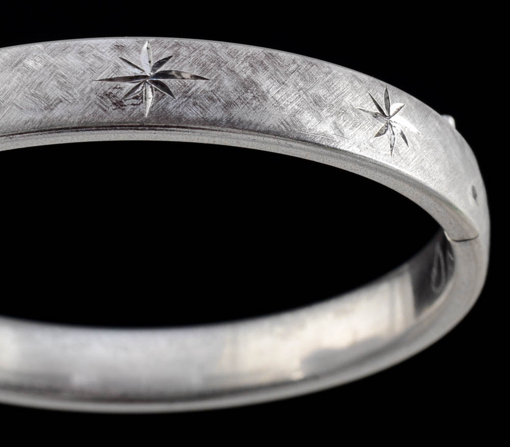 Group of Five Silver Bracelets