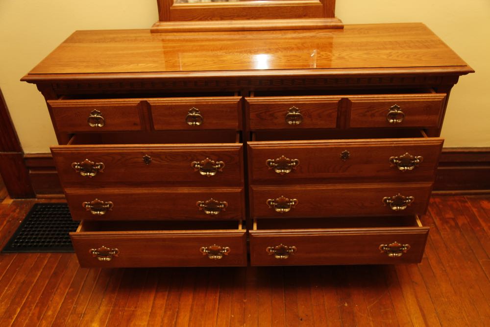 Kincaid Oak Chippendale Style Dresser