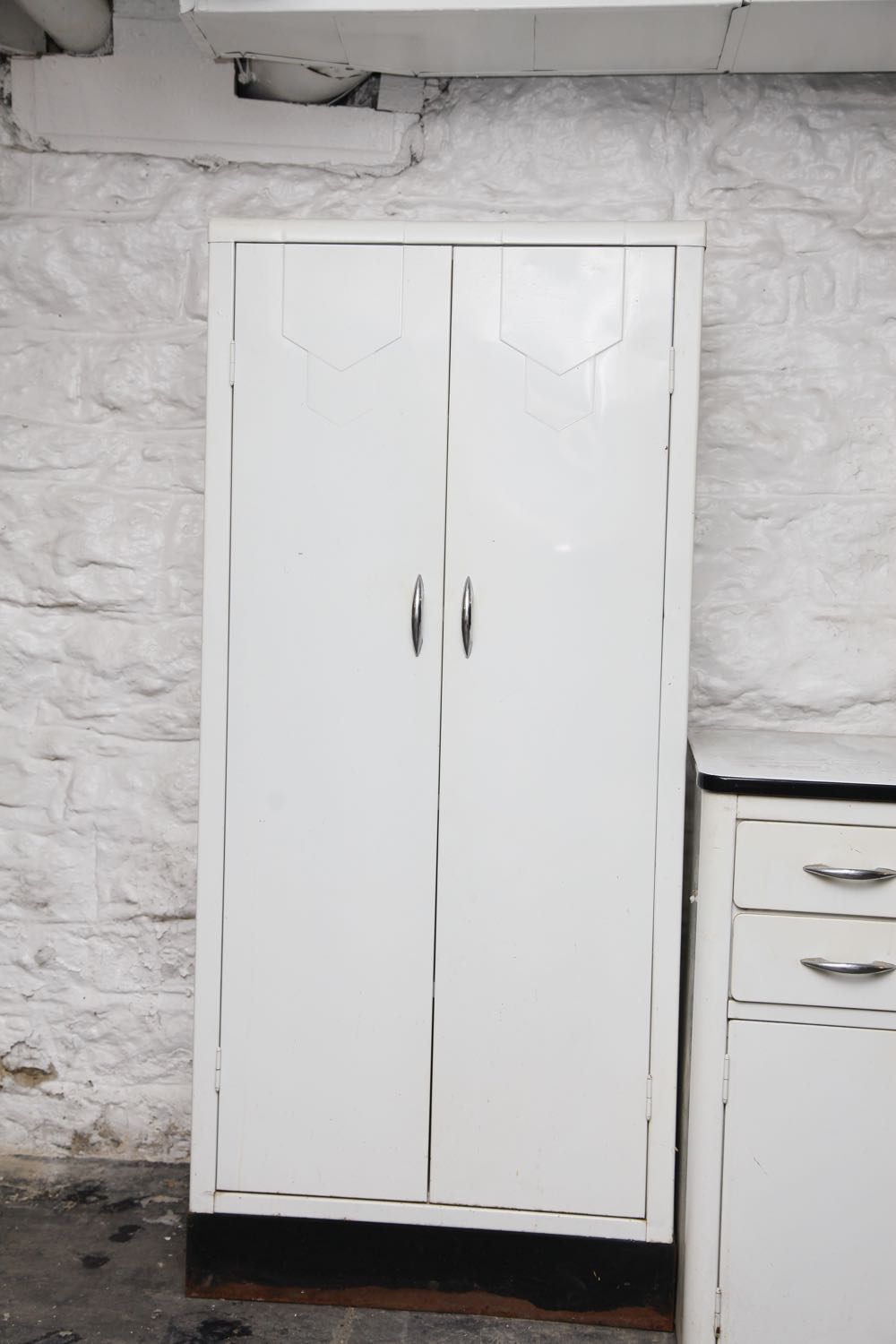 Vintage White Metal Cabinets