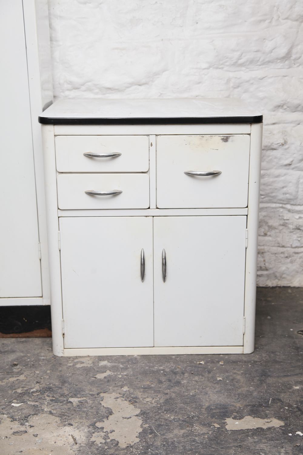 Vintage White Metal Cabinets