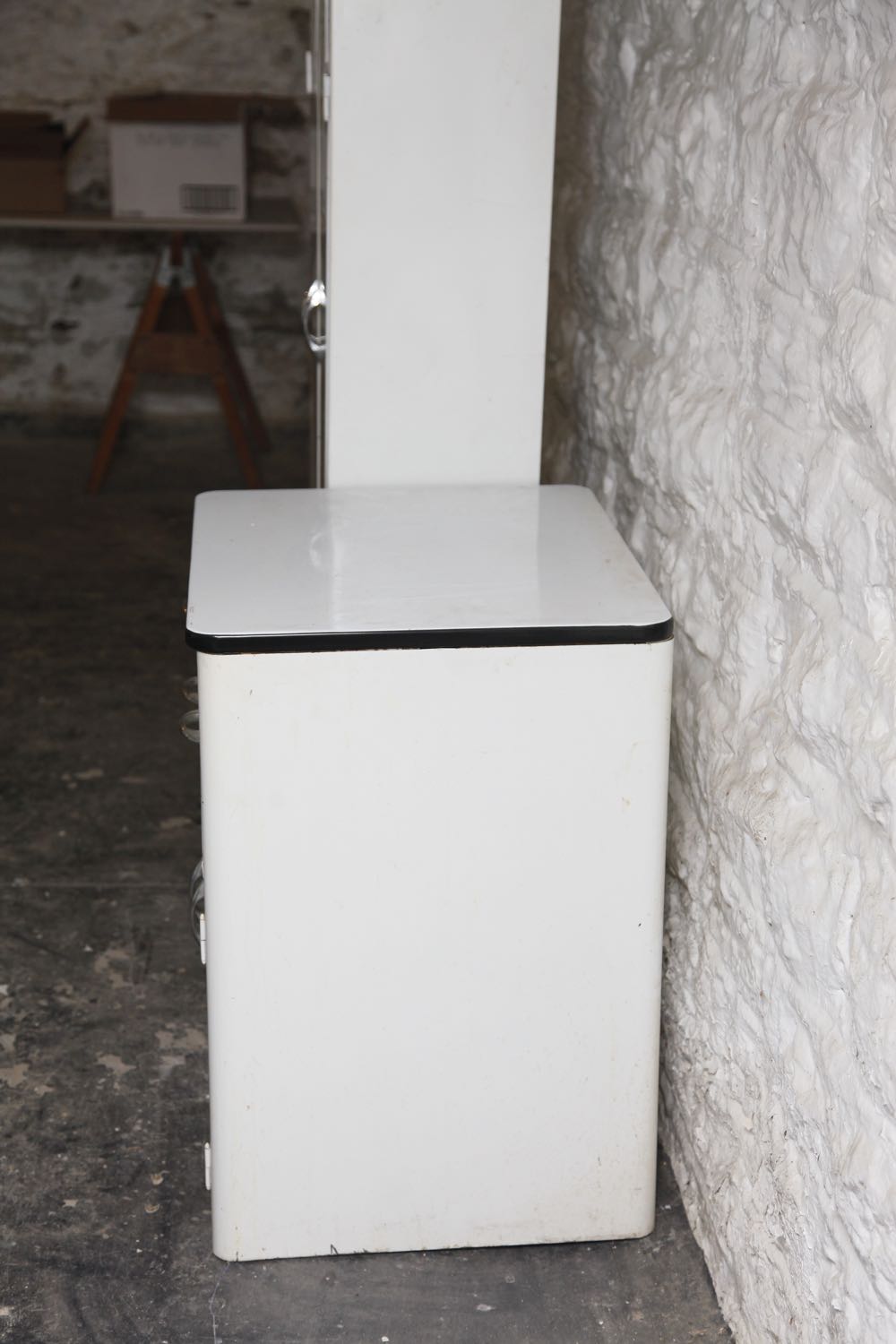 Vintage White Metal Cabinets