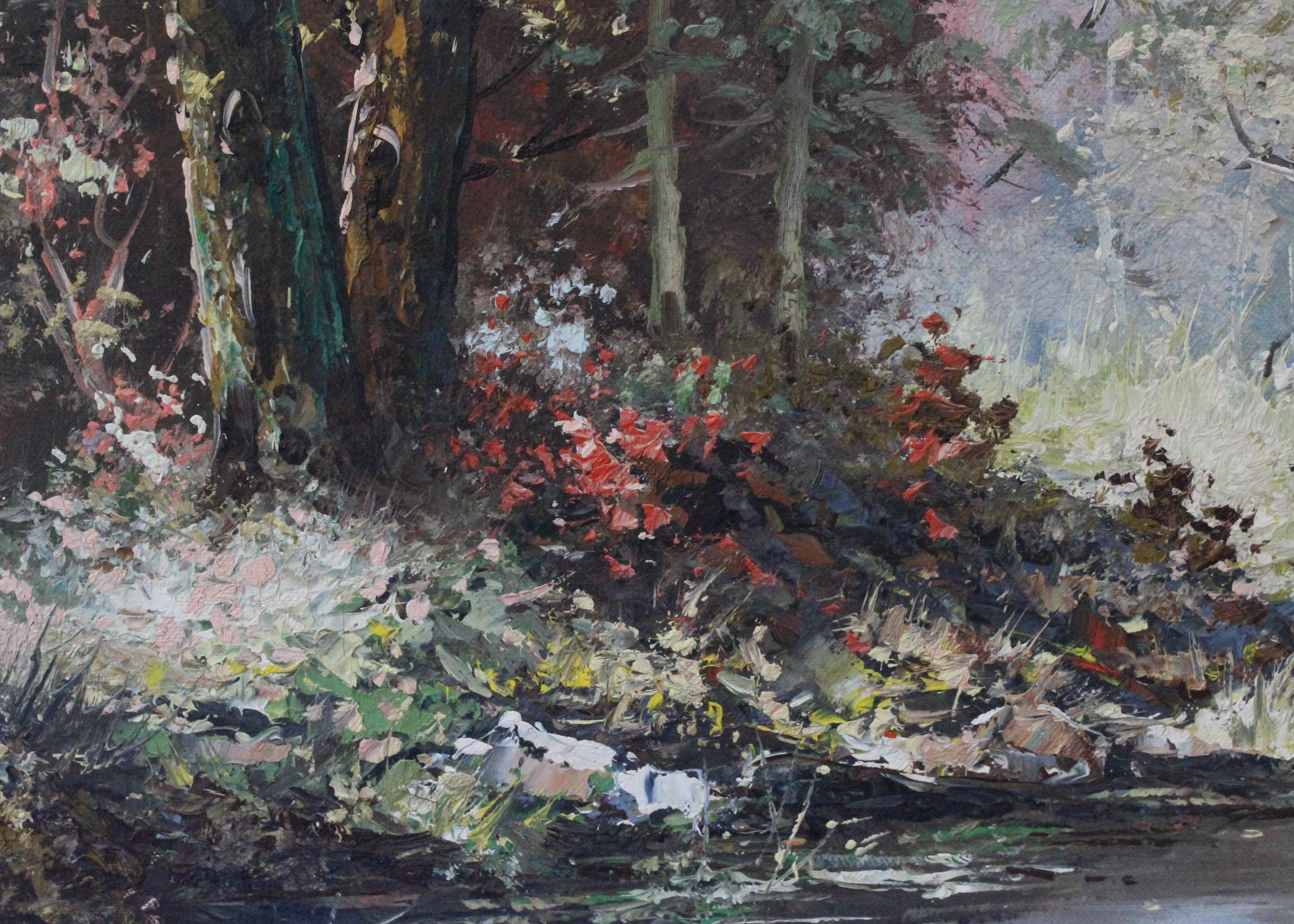 Vintage Framed Oil on Canvas Landscape Attributed to H. Tirolf