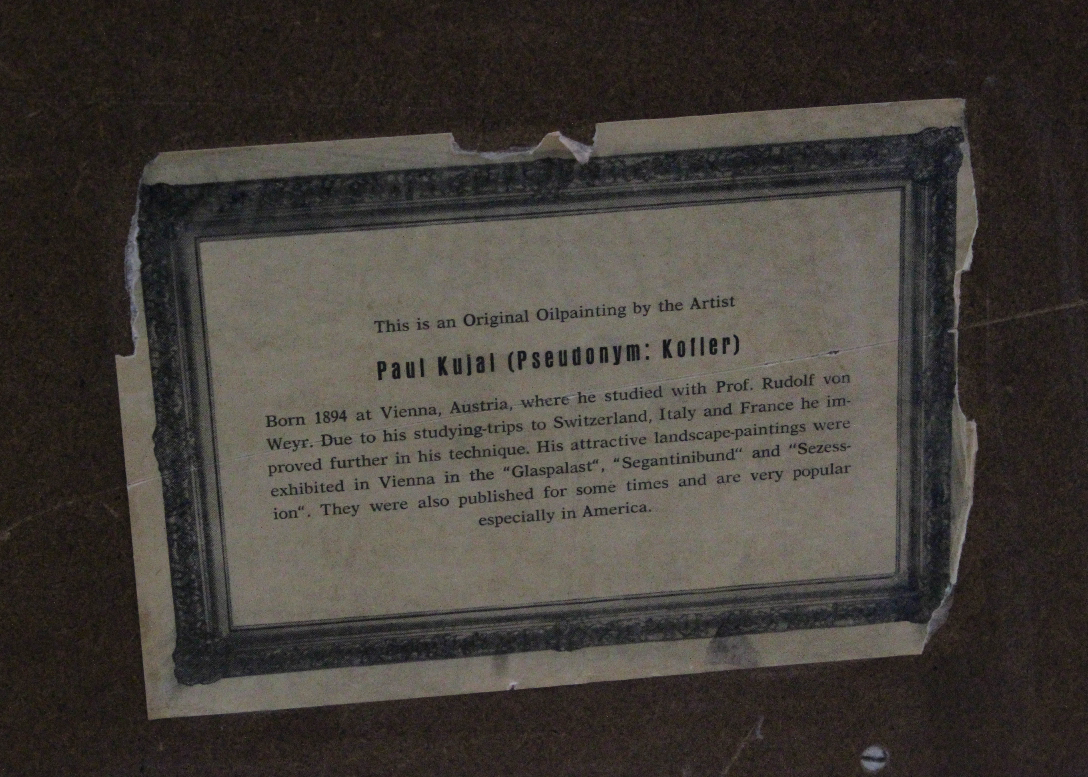 Signed, Original Oil on Canvas Landscape by Paul Kujal