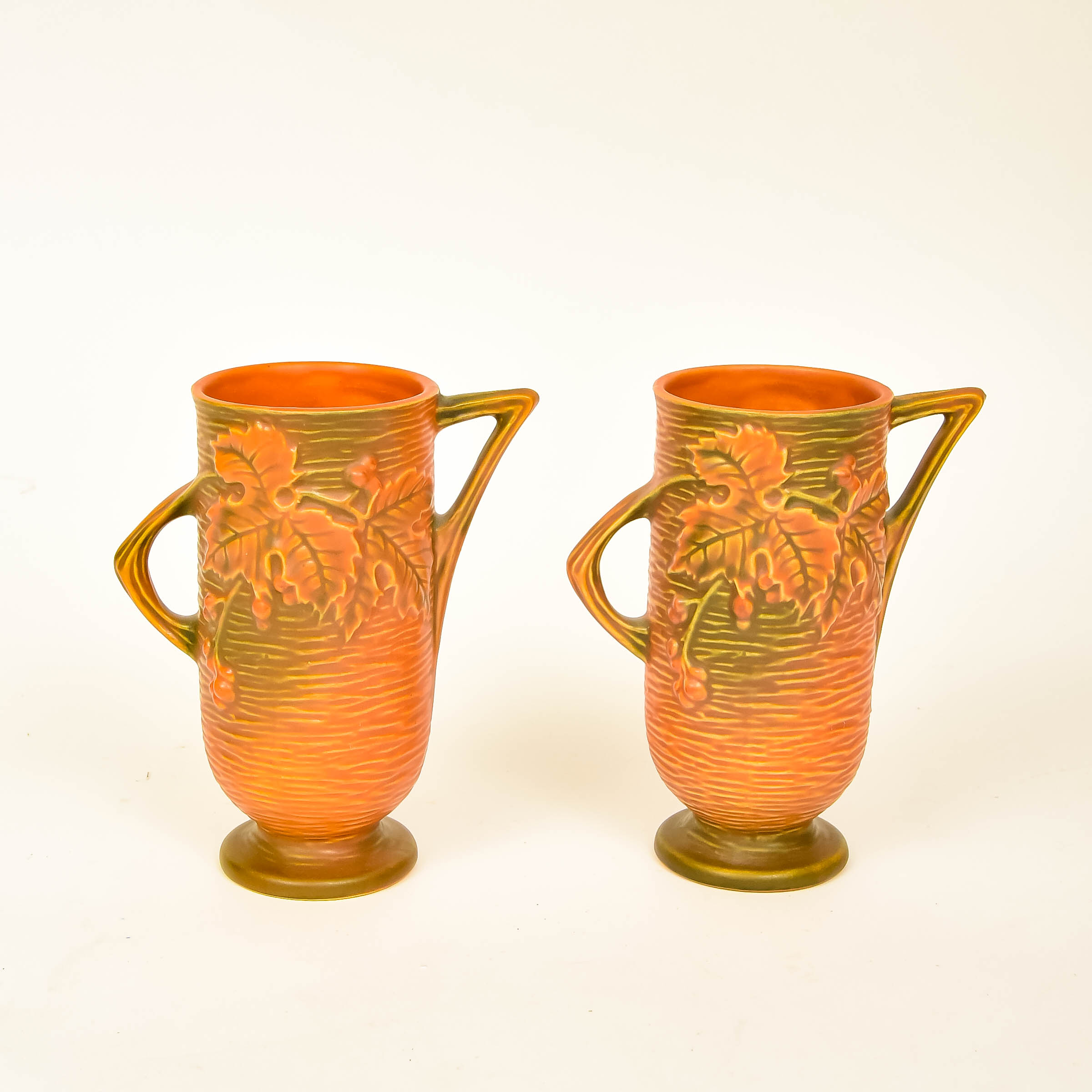 Vintage Roseville Bushberry Vases
