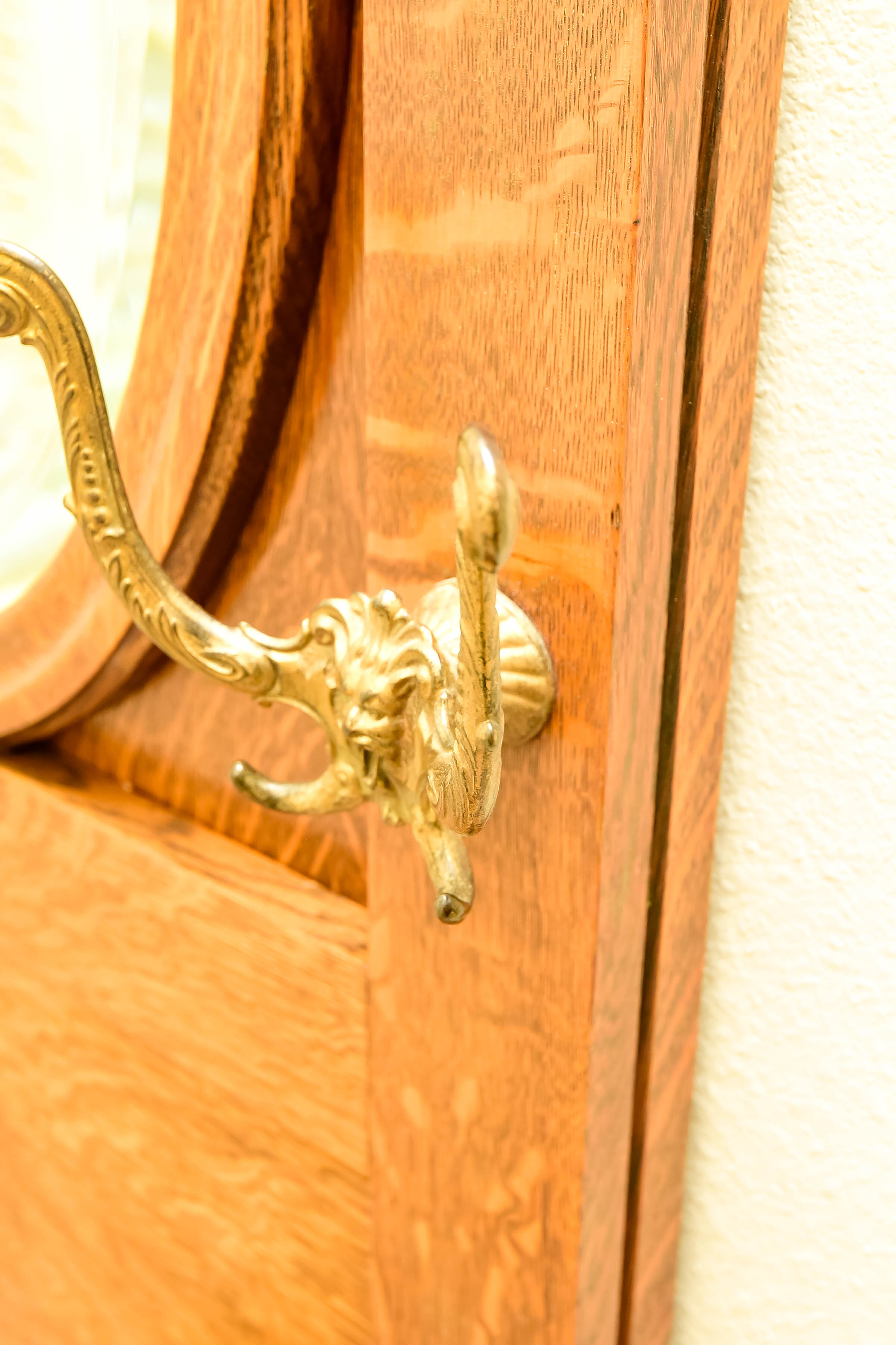 Vintage Tiger Oak Hall Stand