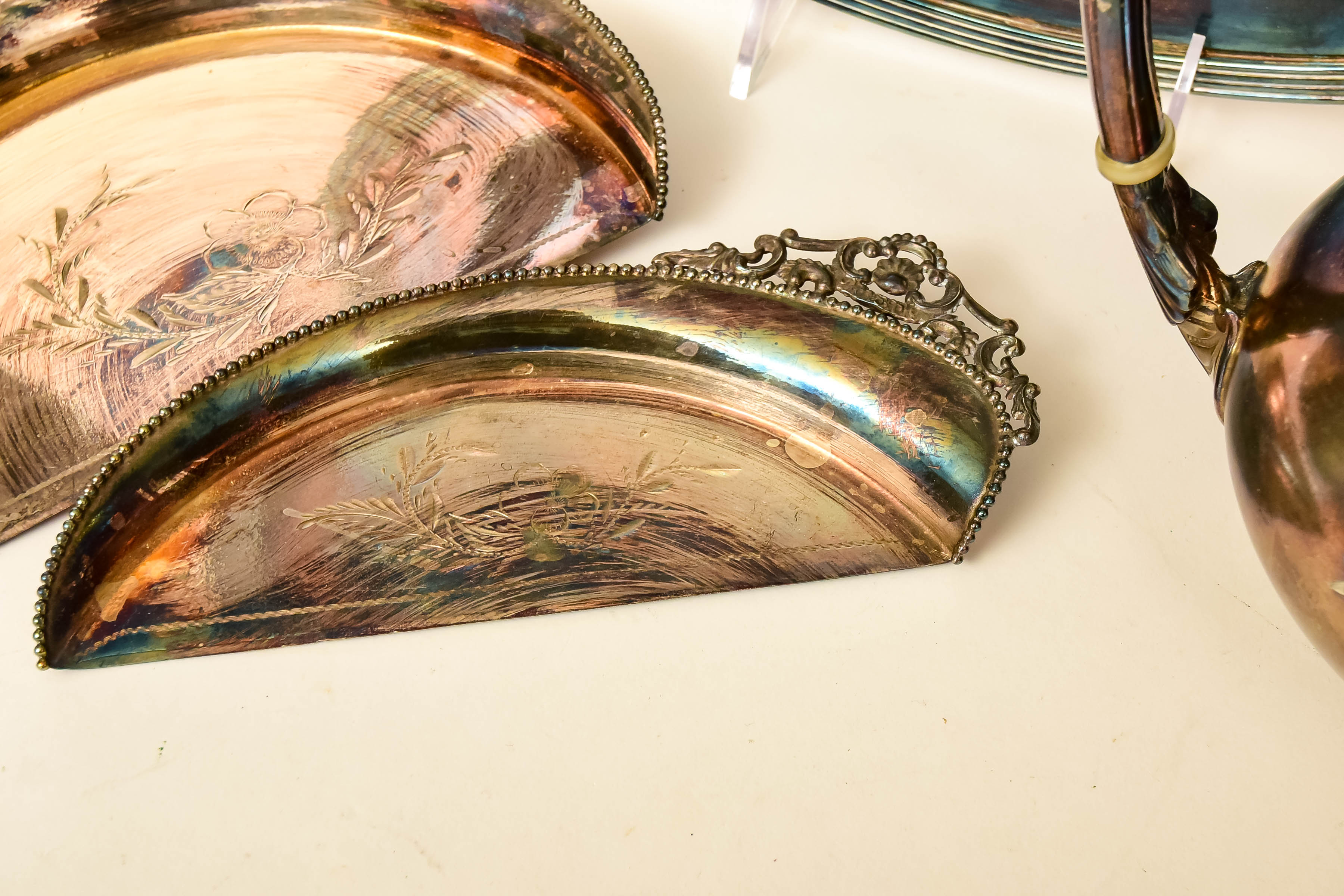 Silver-Plated Teapot and Serving Set