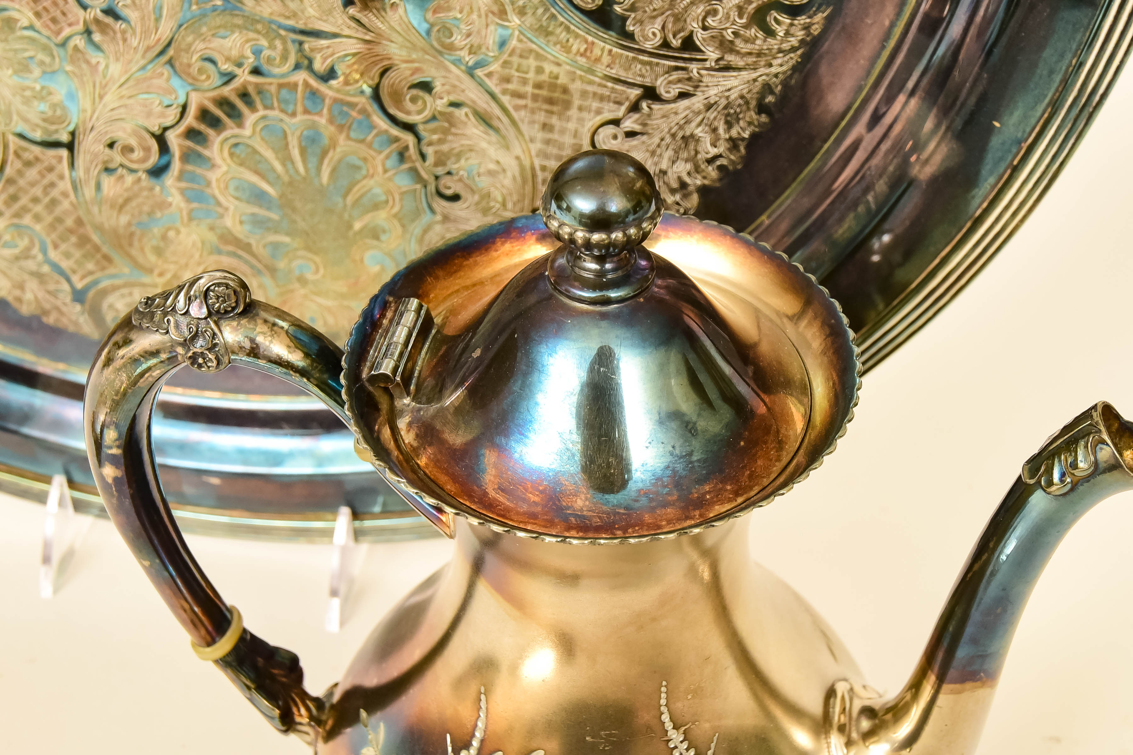 Silver-Plated Teapot and Serving Set