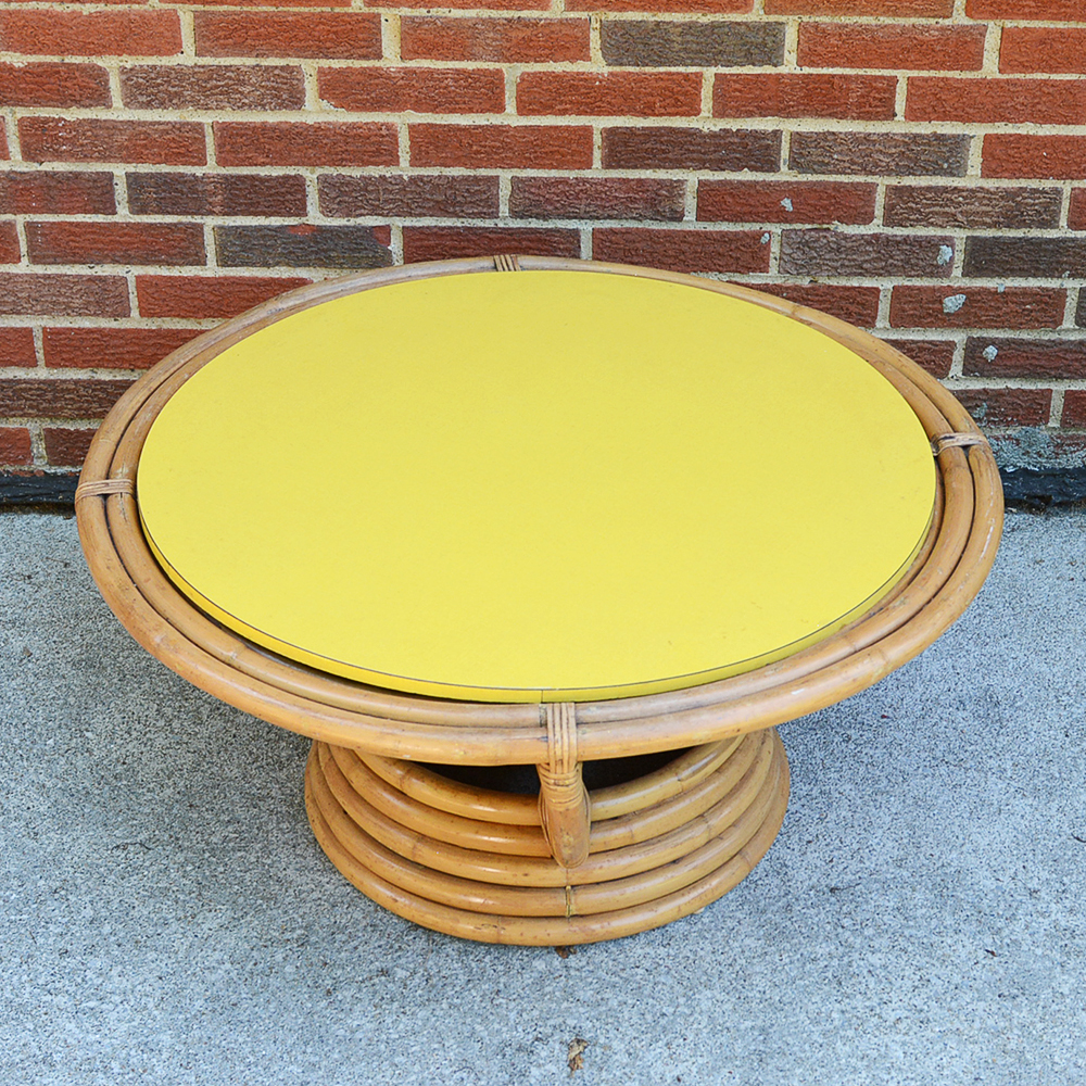 Mid-century Bentwood Rattan Coffee Table