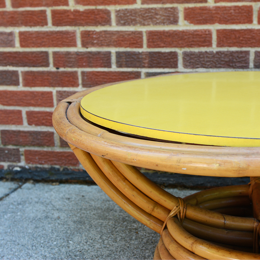 Mid-century Bentwood Rattan Coffee Table