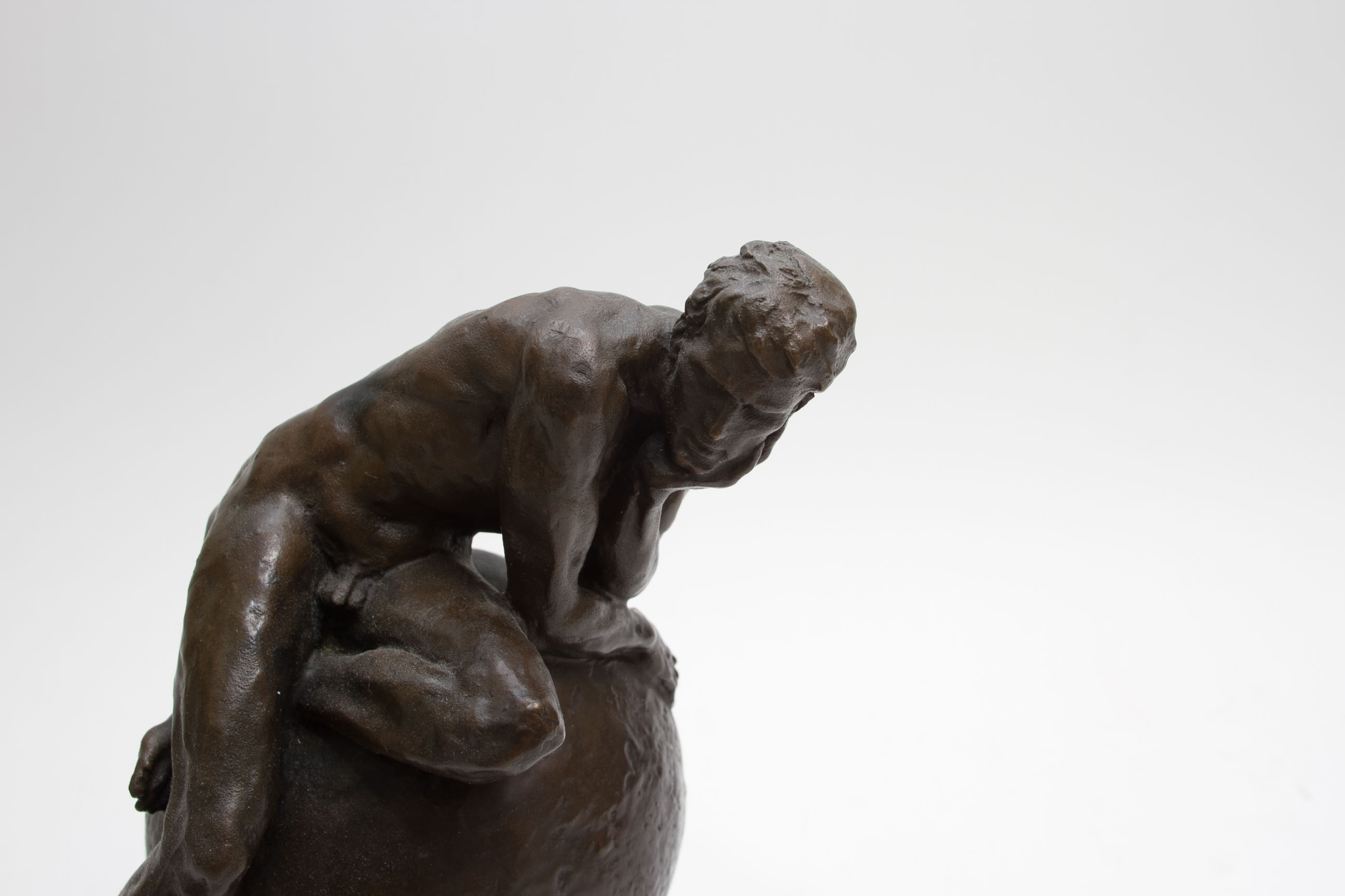 After Fix Masseau "Thinking Man" Bronze Sculpture