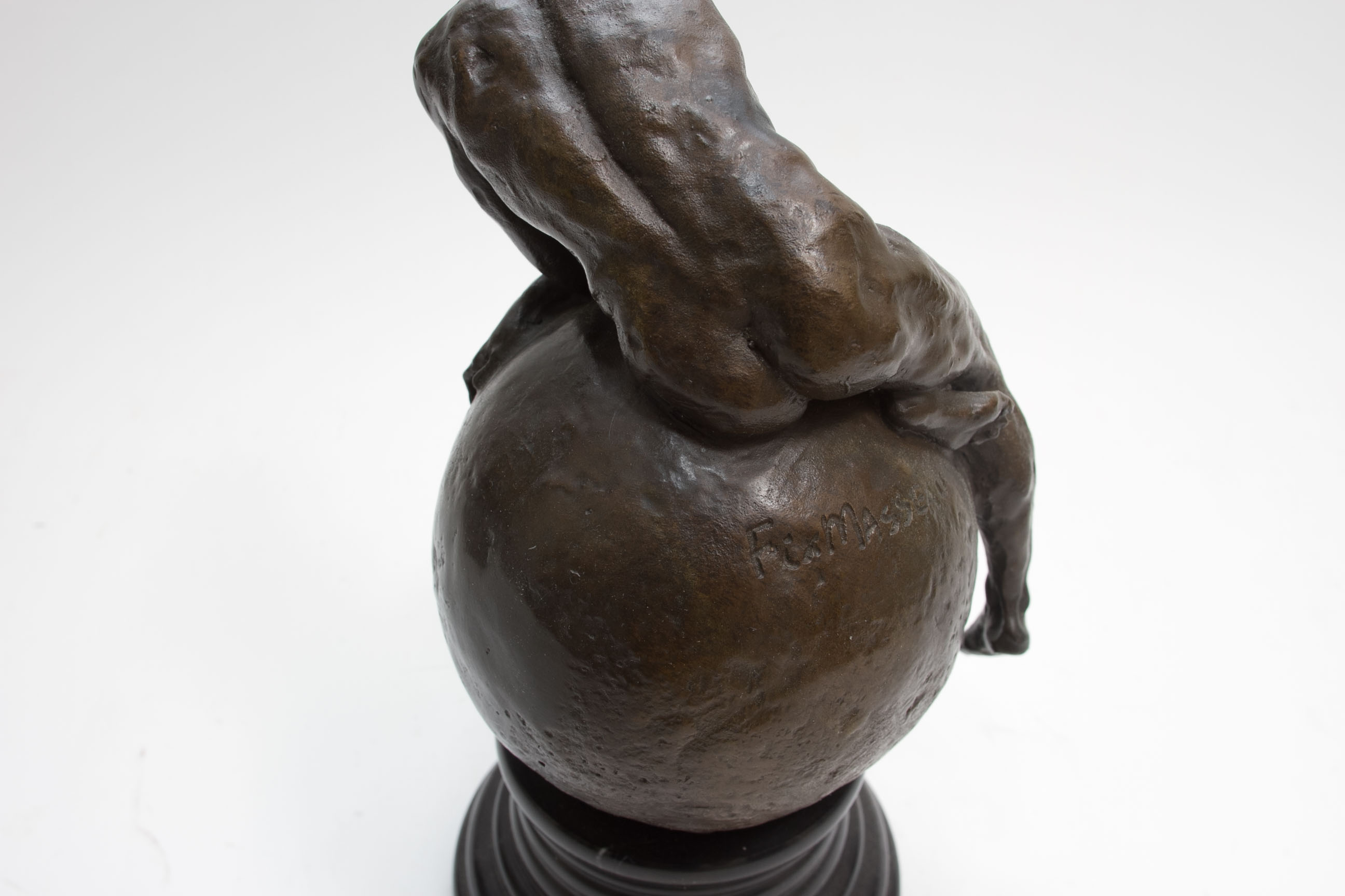 After Fix Masseau "Thinking Man" Bronze Sculpture