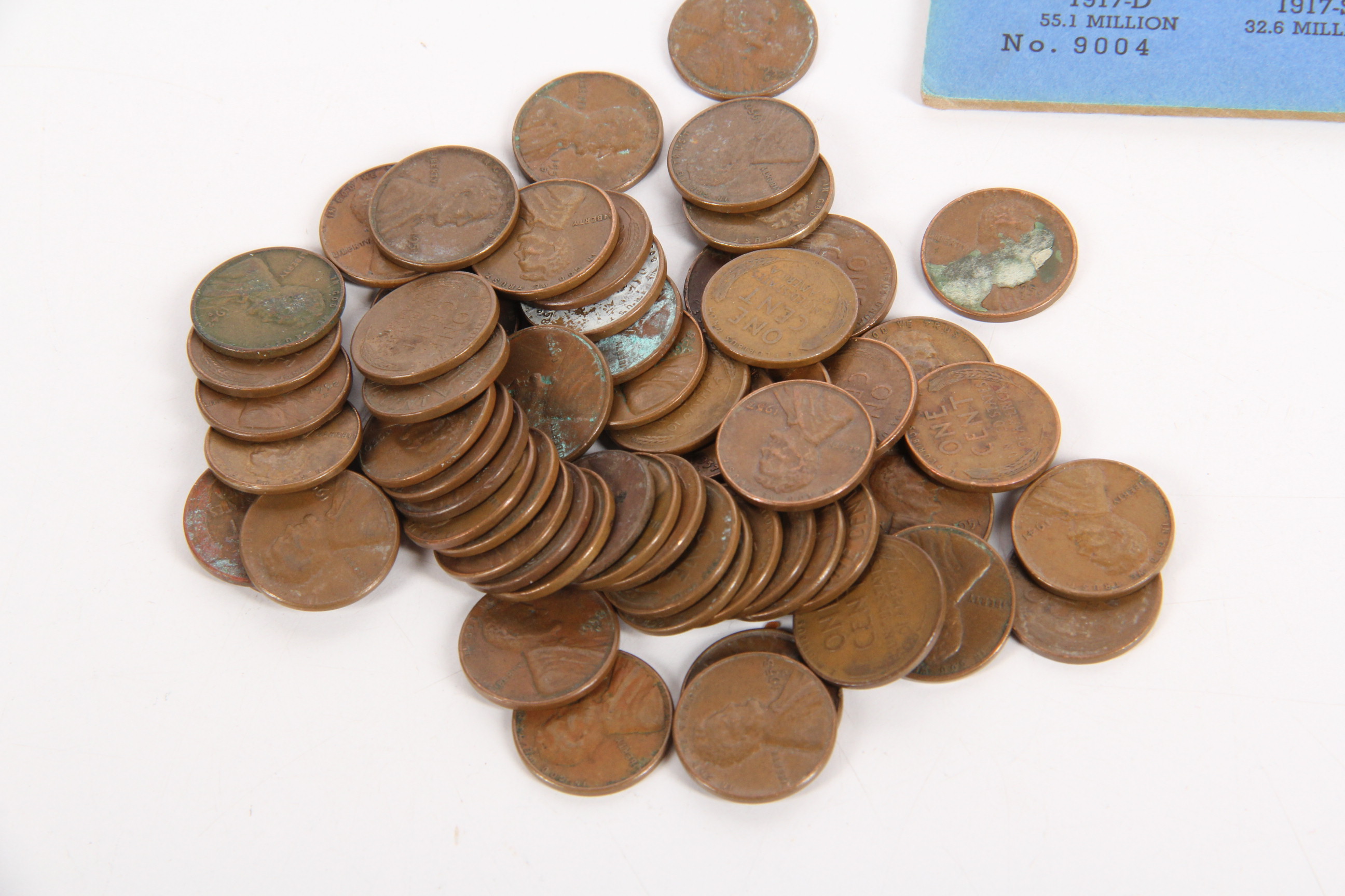 Almost 100 Lincoln Wheat Cents Including Steel Cents