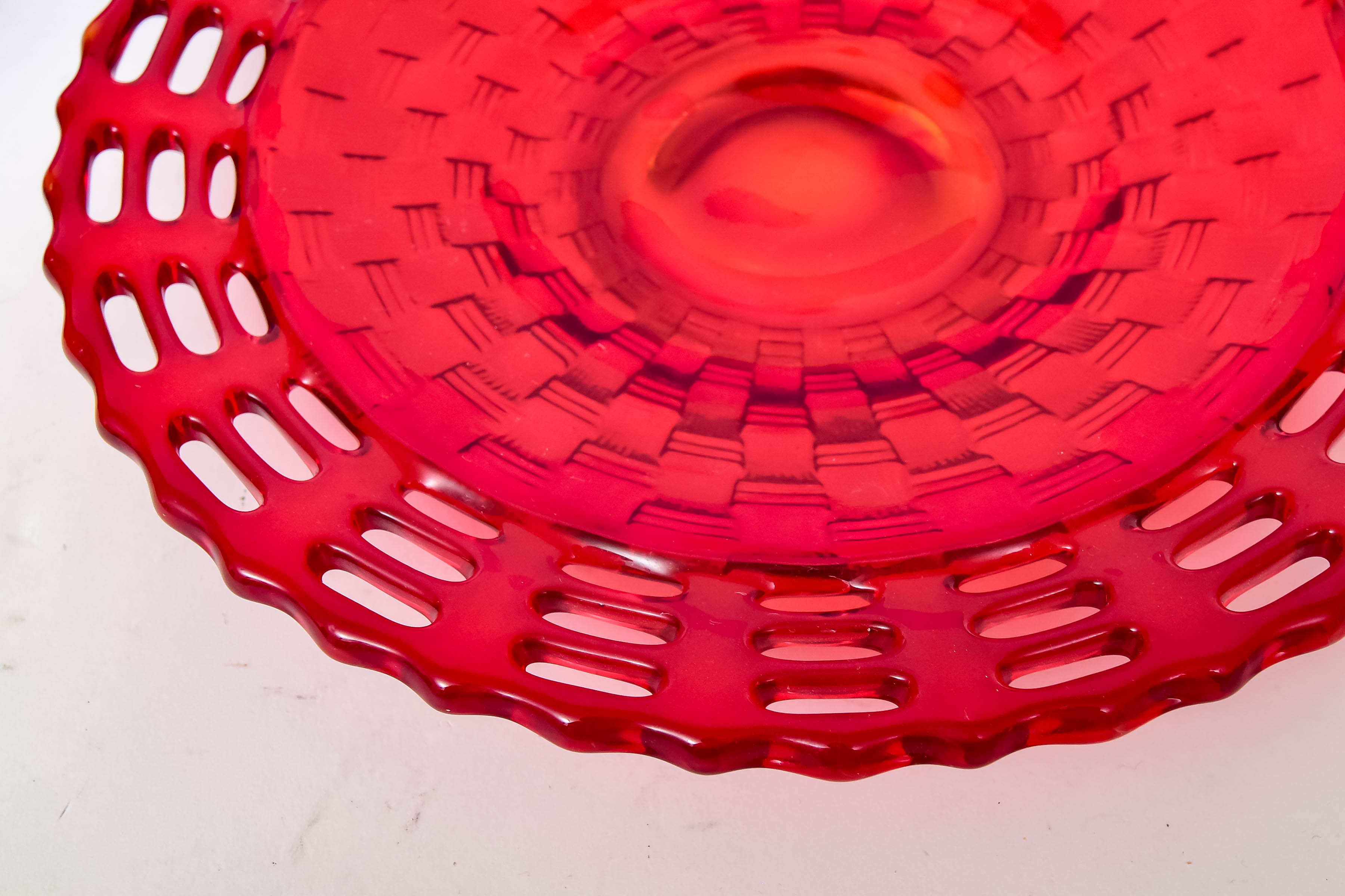 Cobalt Blue and Red Pressed Glass Collection