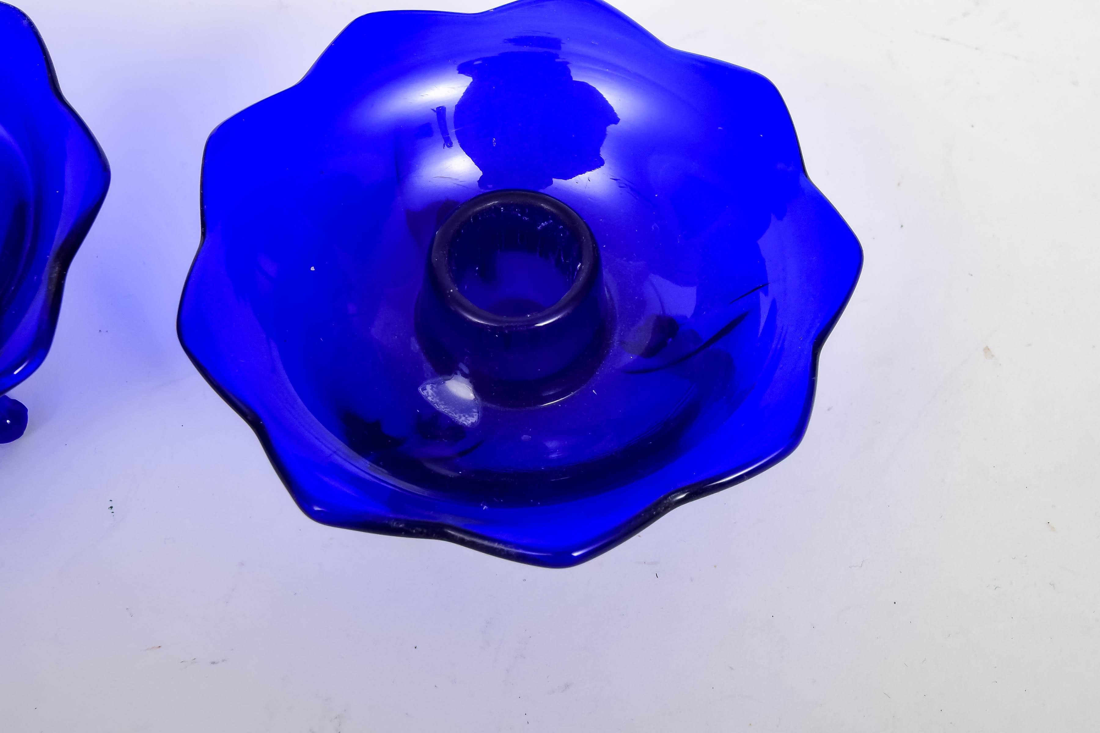 Cobalt Blue and Red Pressed Glass Collection