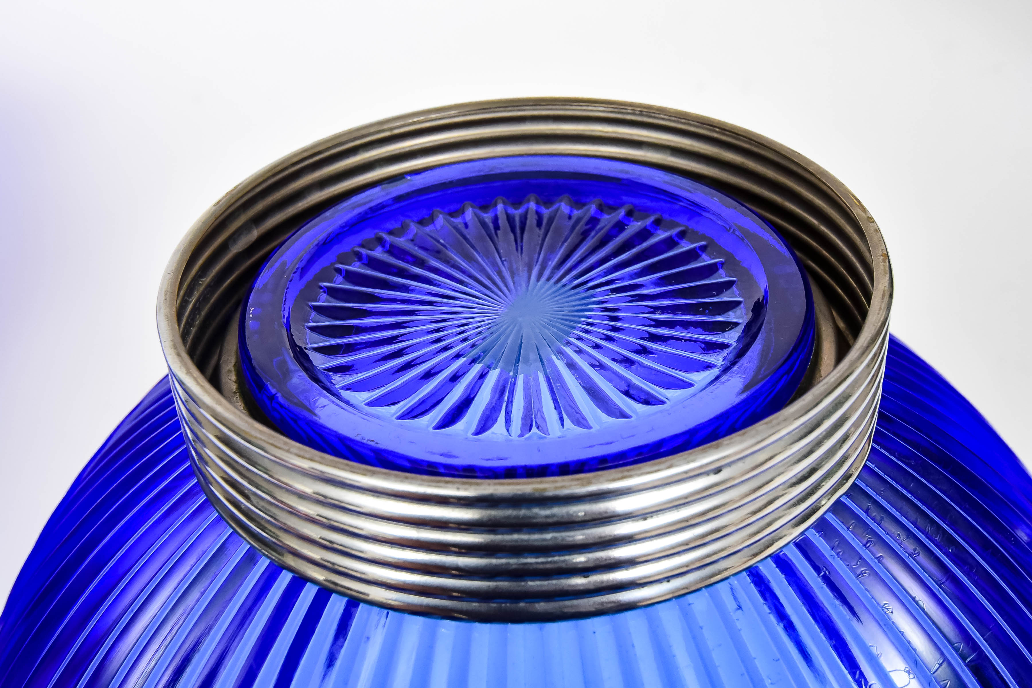 Cobalt Blue and Red Pressed Glass Collection