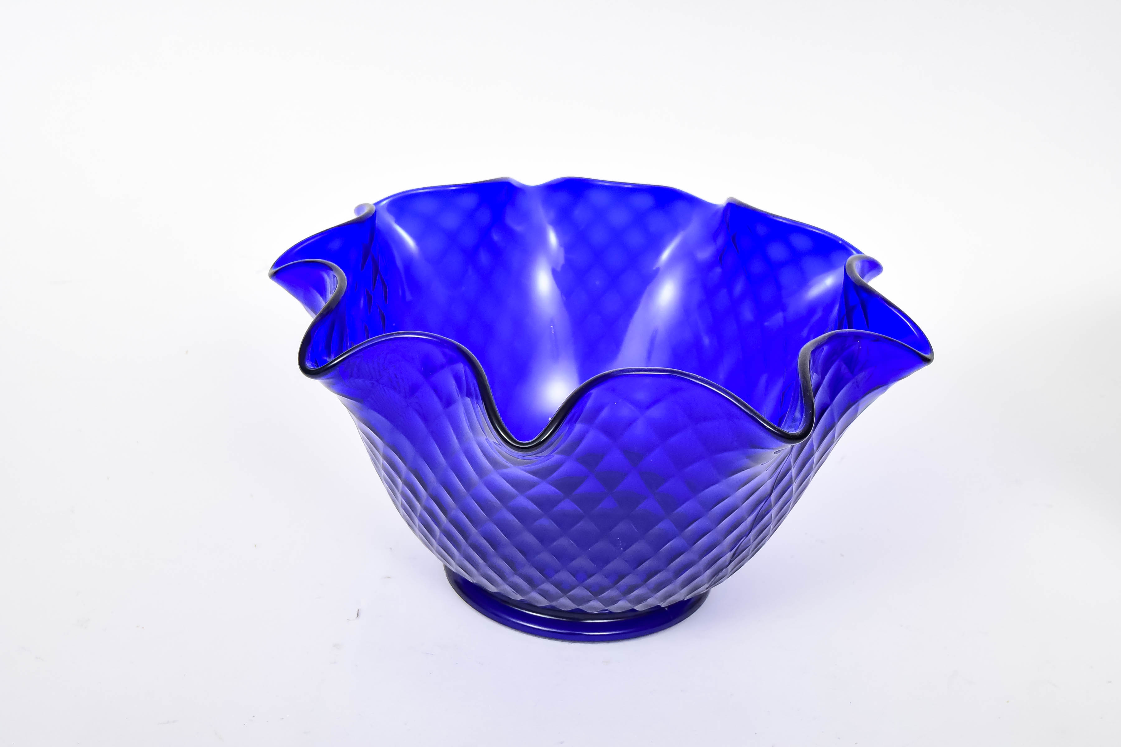 Cobalt Blue and Red Pressed Glass Collection