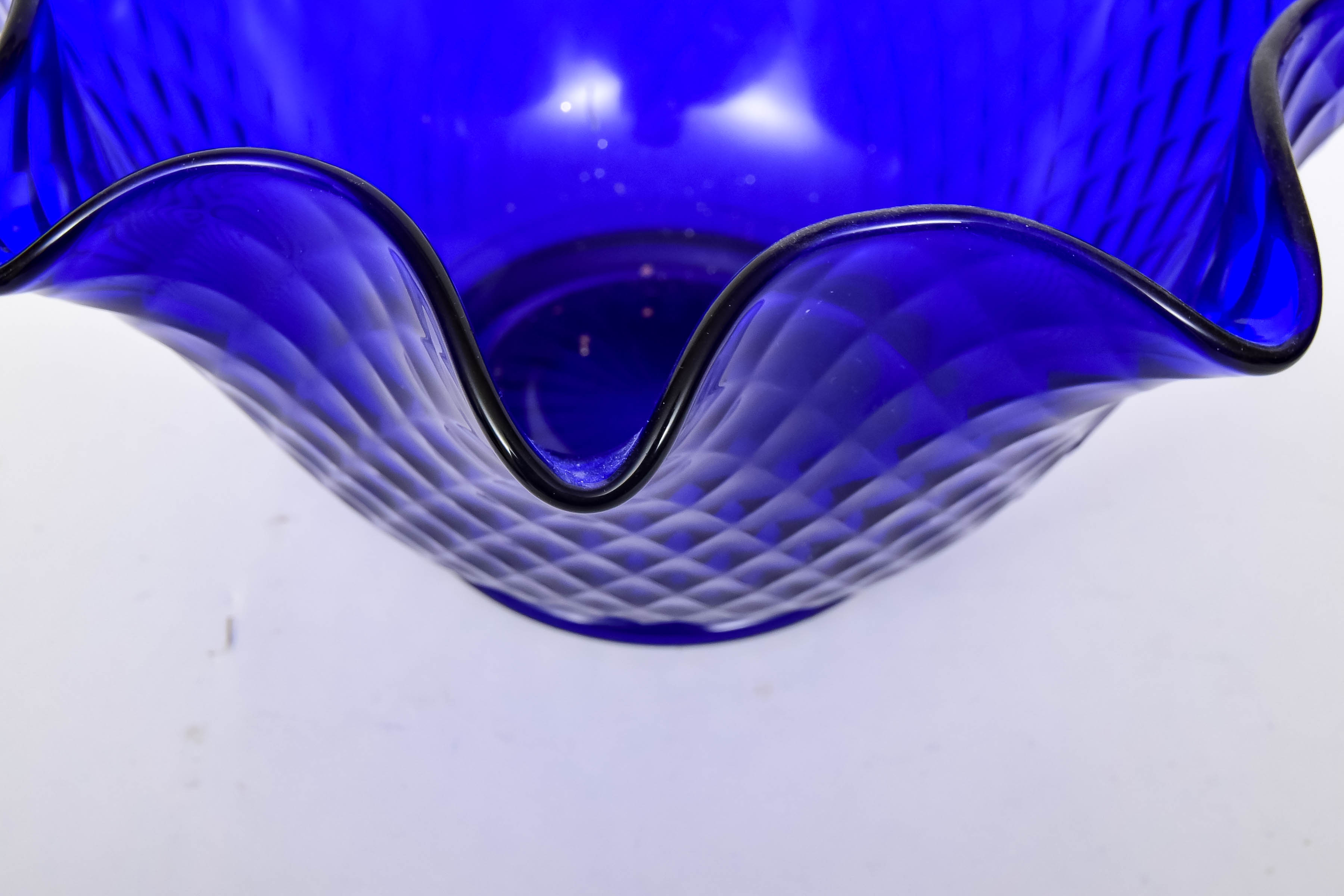 Cobalt Blue and Red Pressed Glass Collection