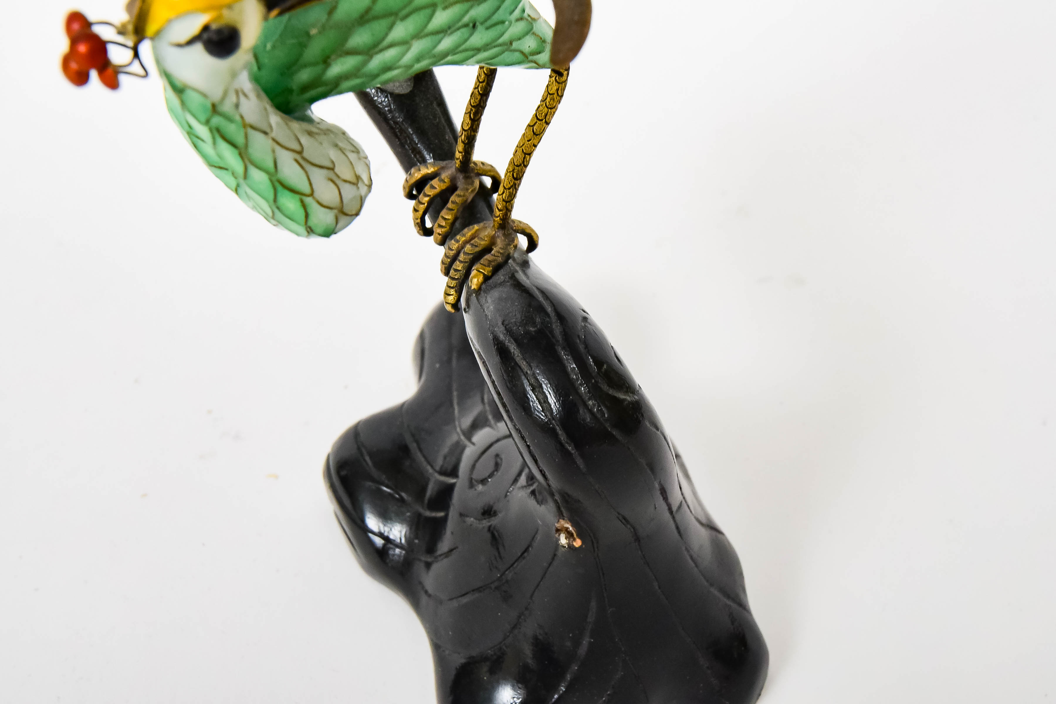 Cloisonné Peacock Figurine