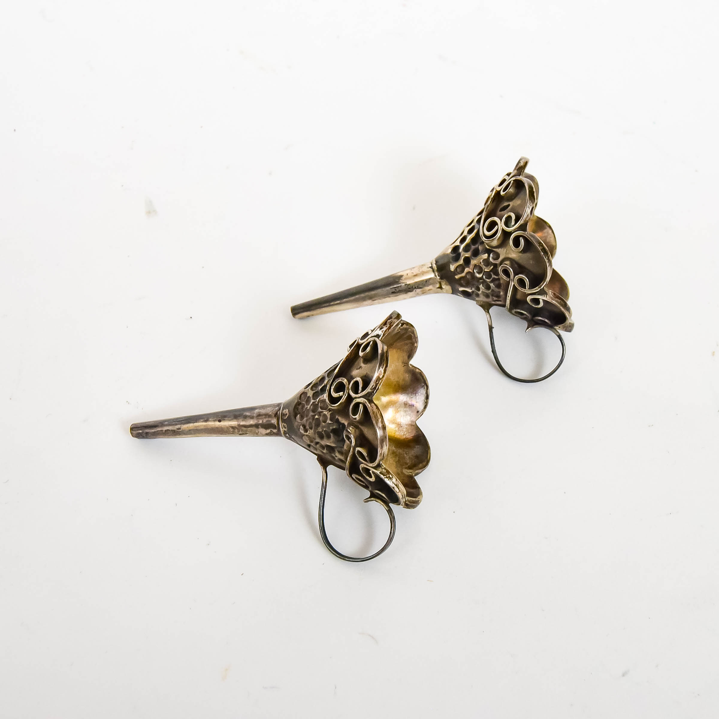 Vintage Sterling Silver Perfume Funnels