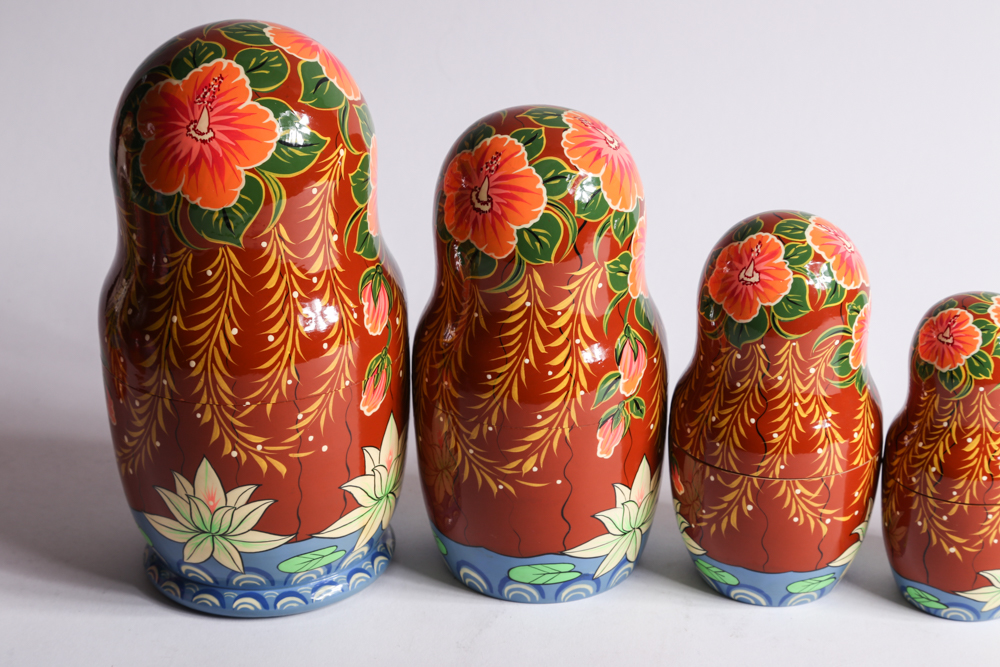 Five Sets of Russian Matryoshka Dolls