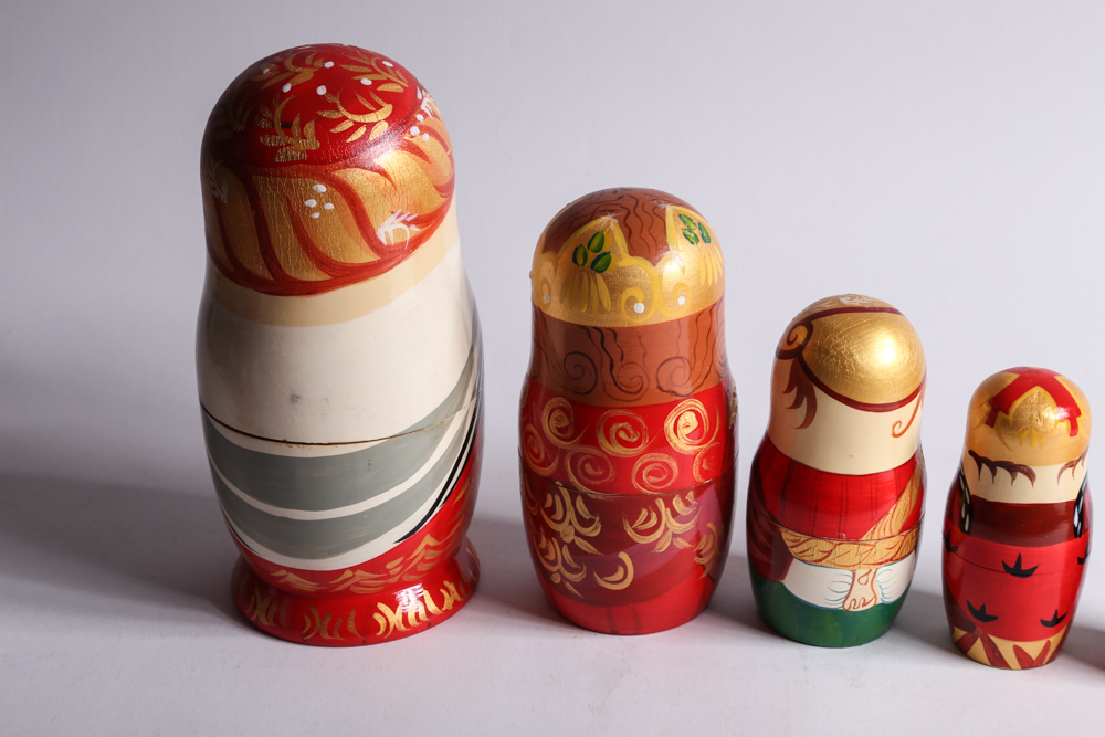 Five Sets of Russian Matryoshka Dolls