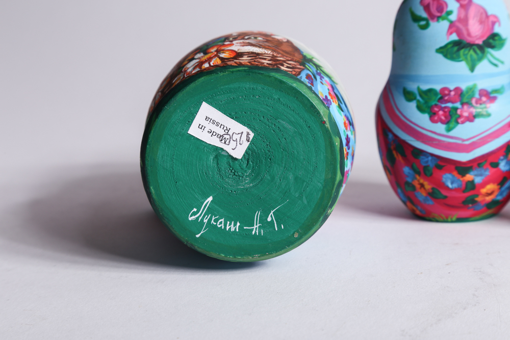 Five Sets of Russian Matryoshka Dolls