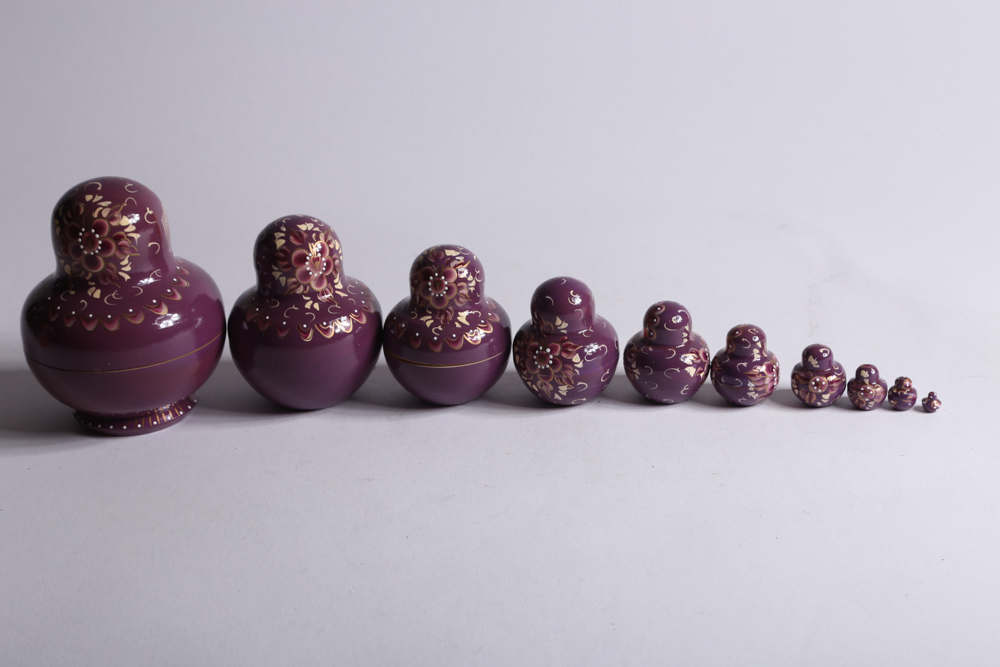 Five Sets of Russian Matryoshka Dolls