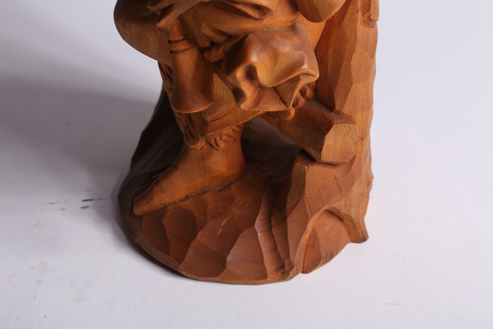 Carved Wood Musician Figurines