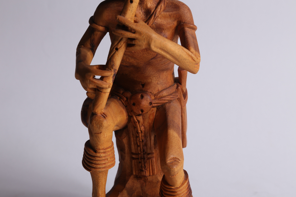 Carved Wood Musician Figurines