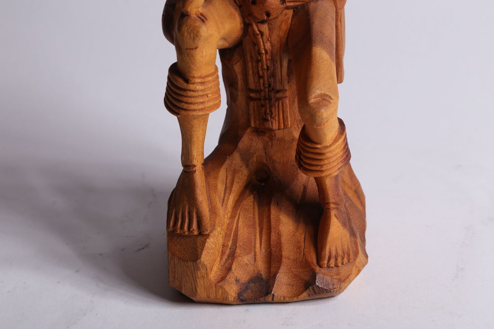 Carved Wood Musician Figurines