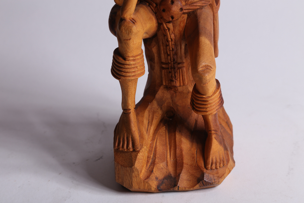 Carved Wood Musician Figurines