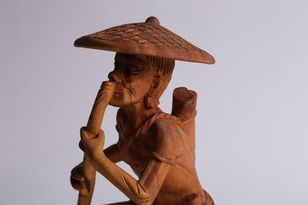 Carved Wood Musician Figurines