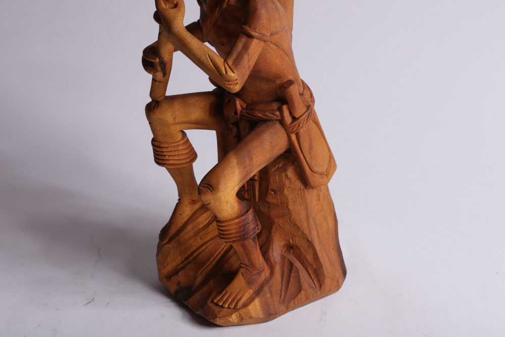 Carved Wood Musician Figurines