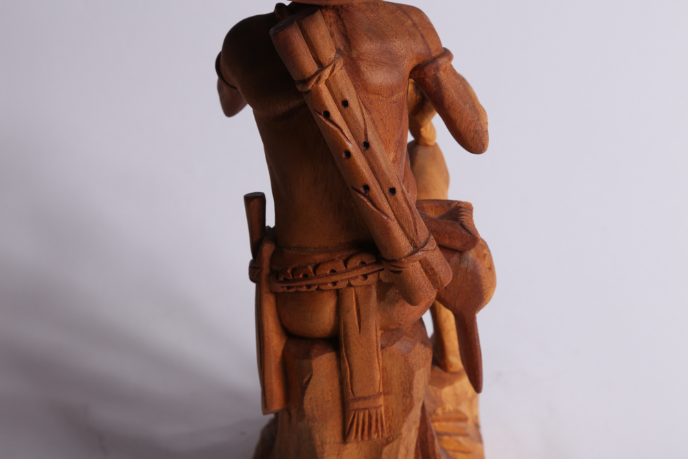 Carved Wood Musician Figurines