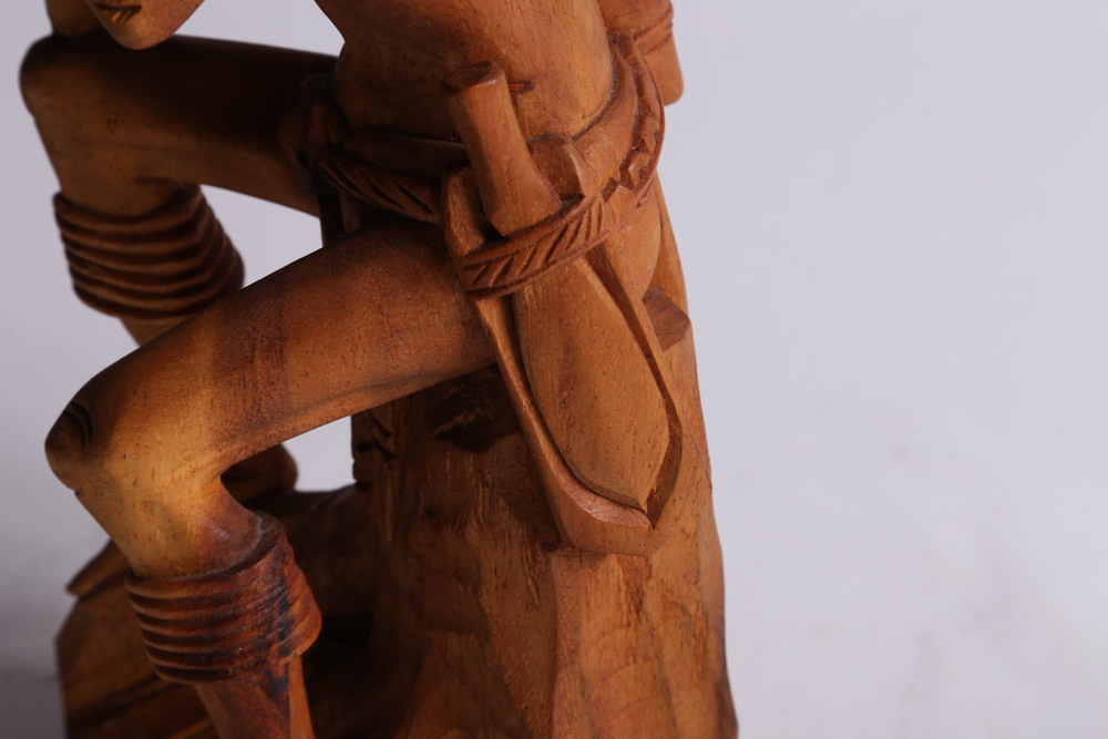 Carved Wood Musician Figurines