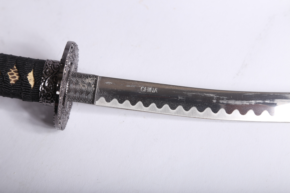 Table-Sized Japanese Sword Set with Stand