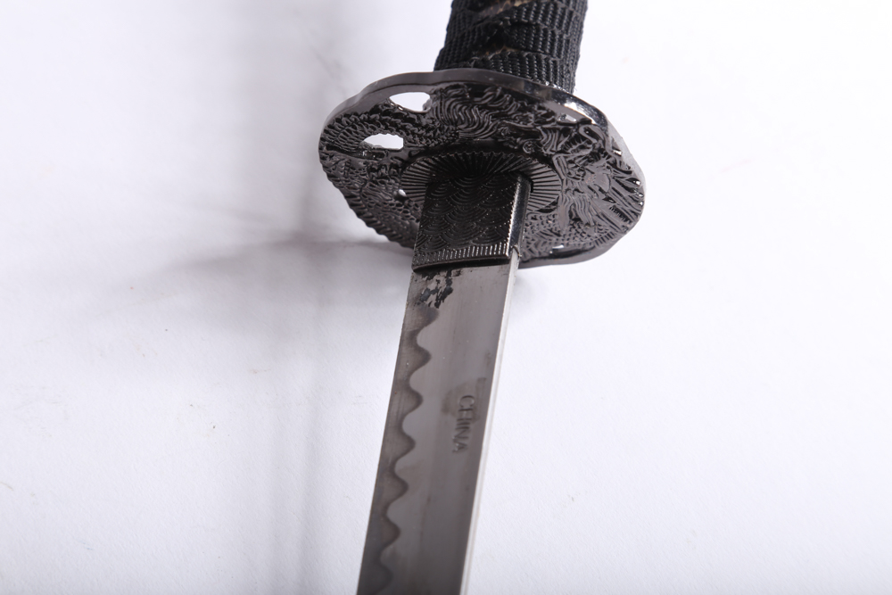 Table-Sized Japanese Sword Set with Stand