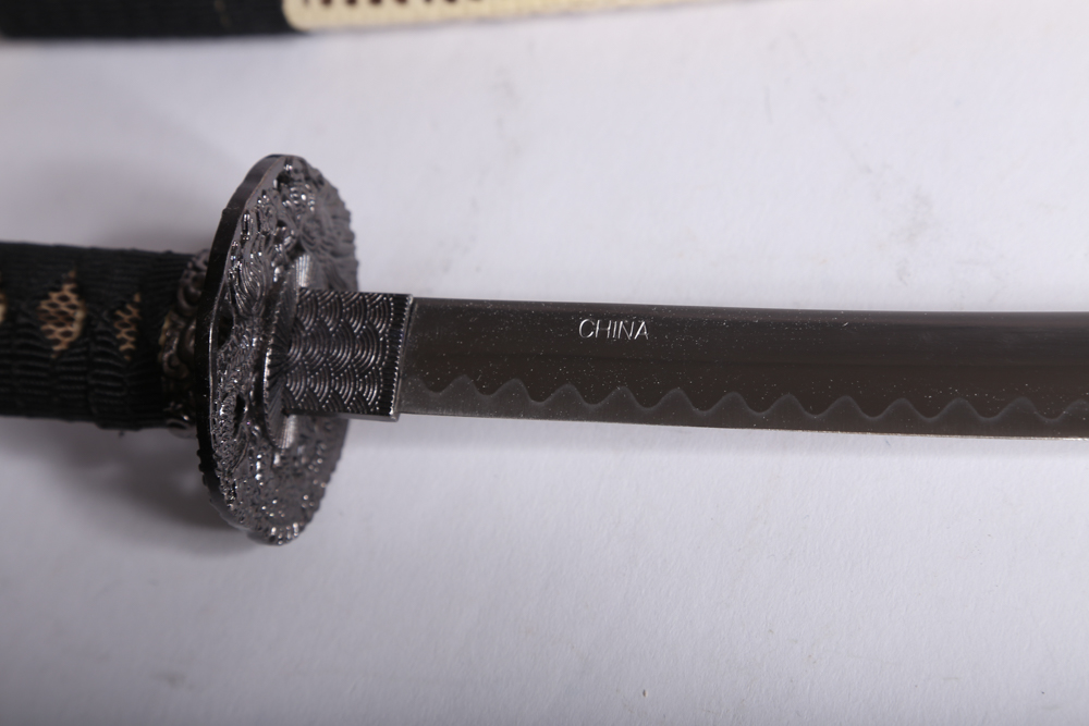 Table-Sized Japanese Sword Set with Stand