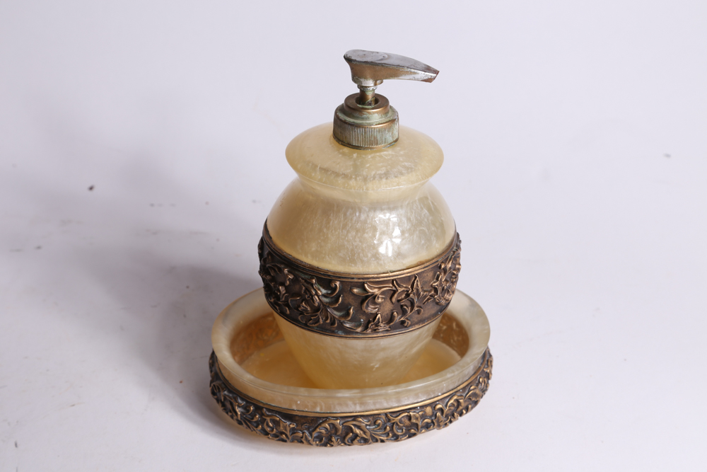 Collection of Decorative Items and Bathroom Accessories